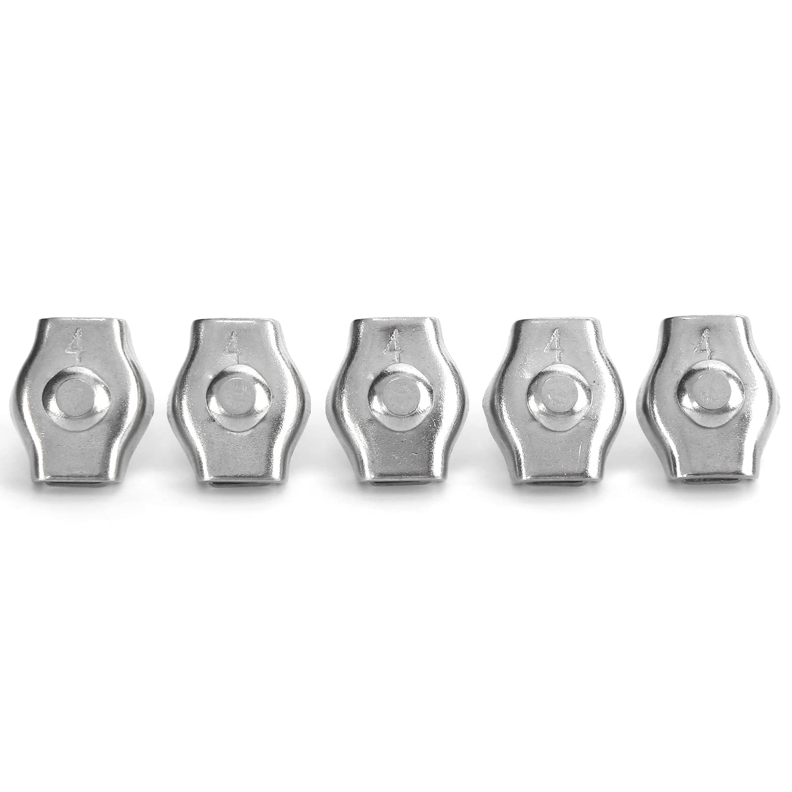 Alvinlite 4mm Stainless Steel Wire Grip Clamp - Marine Hardware Fixation Clip for Hoisting Machinery | Heavy Duty Lifting, Rigging & Boat Accessories
