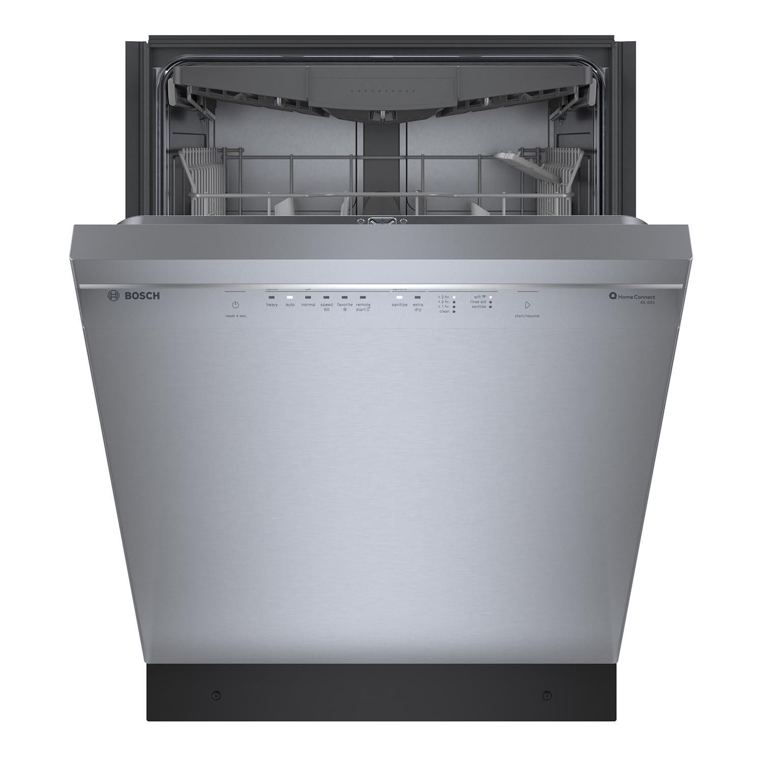 Bosch 800 Series 24 Inch Smart Dishwasher with Home Connect - Stainless Steel SHE53C85N | Third Rack & CrystalDry Technology | Perfect for Large Families & Open Kitchen Designs