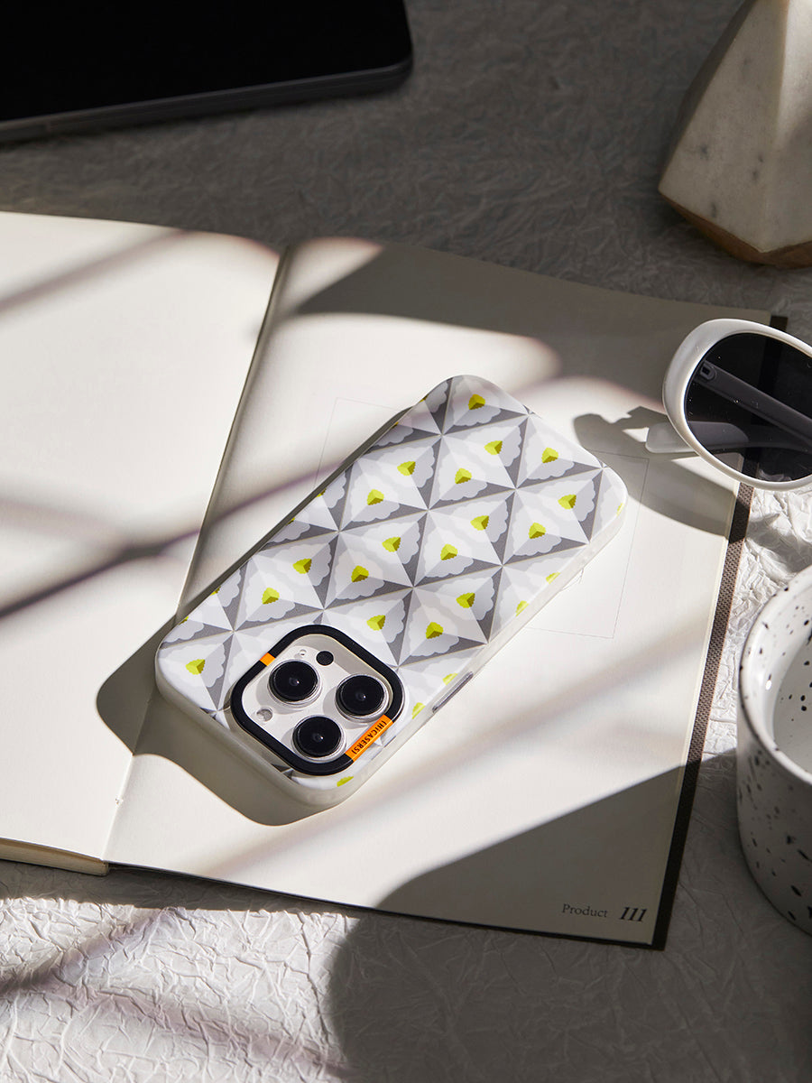 Urban Jungle iPhone Case - Durable Yellow Protective Cover for iPhone 12/13/14 | Trendy Botanical Design, Shockproof & Slim Fit | Perfect for Outdoor Adventures, Travel & Daily Commute