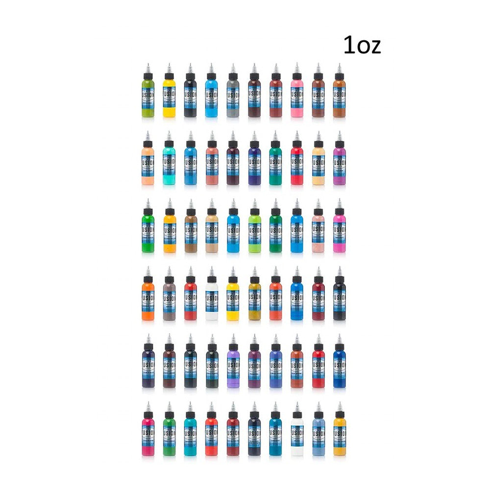 Fusion 60 Color Full Set Professional Tattoo Ink Kit – High-Quality, Vibrant & Long-Lasting – Choose Your Size – Perfect for Tattoo Artists & Beginners – Ideal for Studio, Home & Professional Use