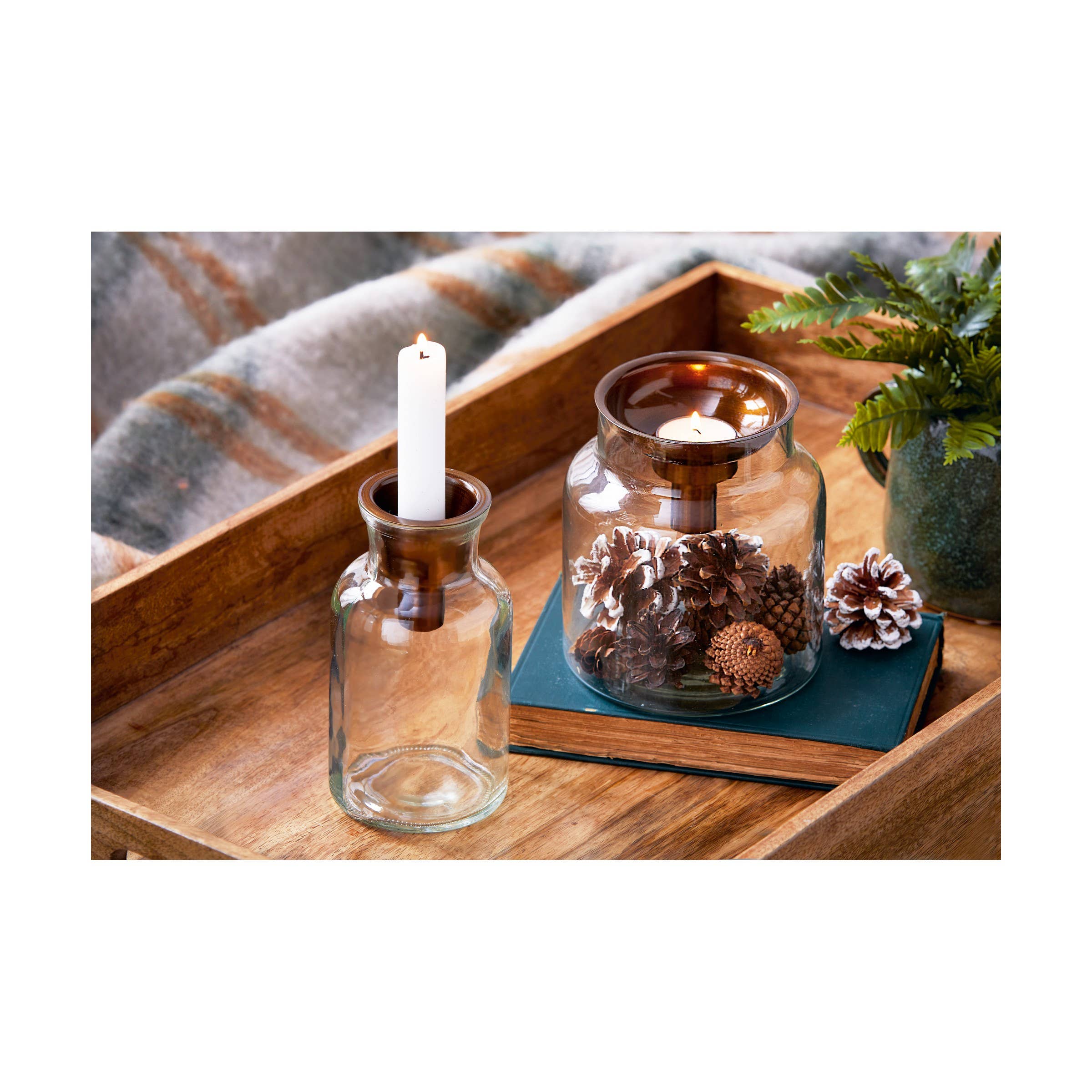 Elegant Mercantile Tealight & Taper Candle Holder - Decorative Home Decor for Dining Table, Wedding Centerpiece, Romantic Ambiance