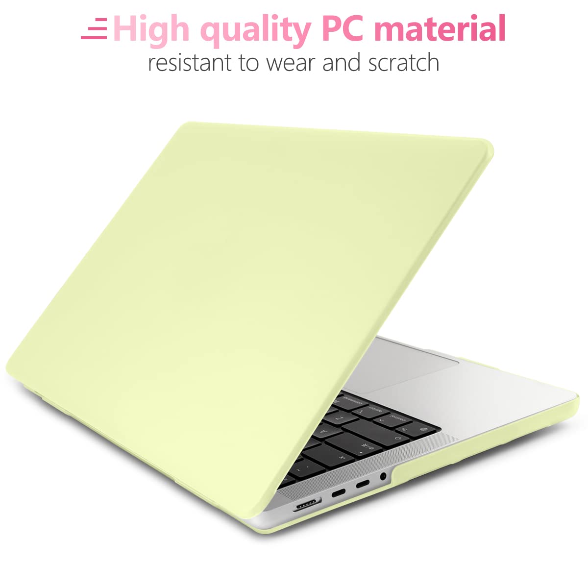 Batianda Hard Shell Case for MacBook Pro 16 inch (M3/M2/M1 Pro/Max, 2023-2021 Models A2991/A2485) - Matte Plastic Protective Cover with Keyboard Protector & Screen Protector in Mellow Yellow - Perfect for Work, Travel & School Use