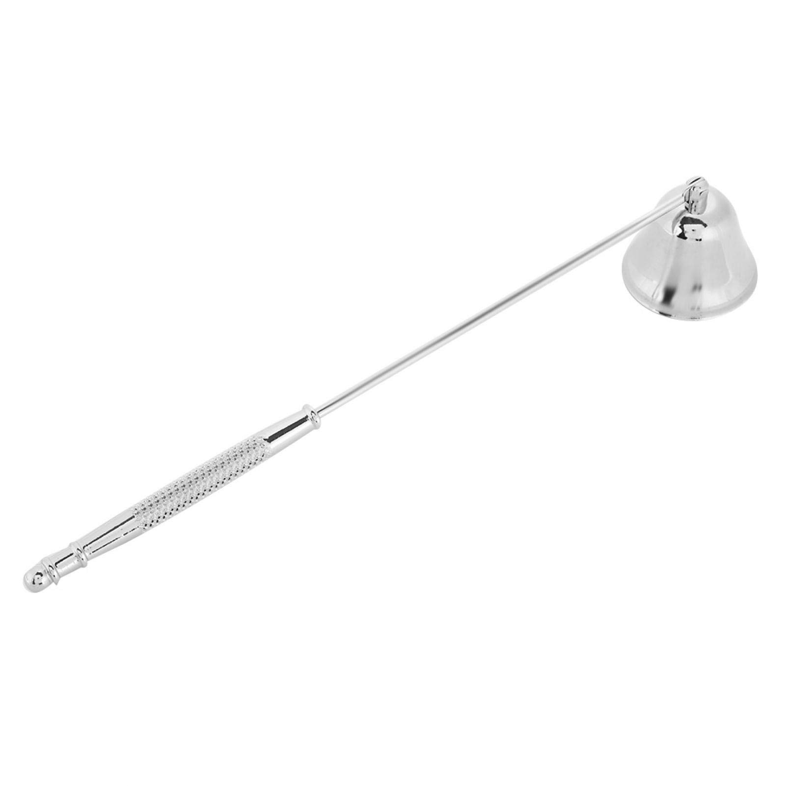 Oumefar Long Handle Steel Candle Snuffer & Extinguisher - Wick Cover Tool for Wedding, Party, Home Decor (Silver) | Perfect for Candle Safety & Romantic Ambiance