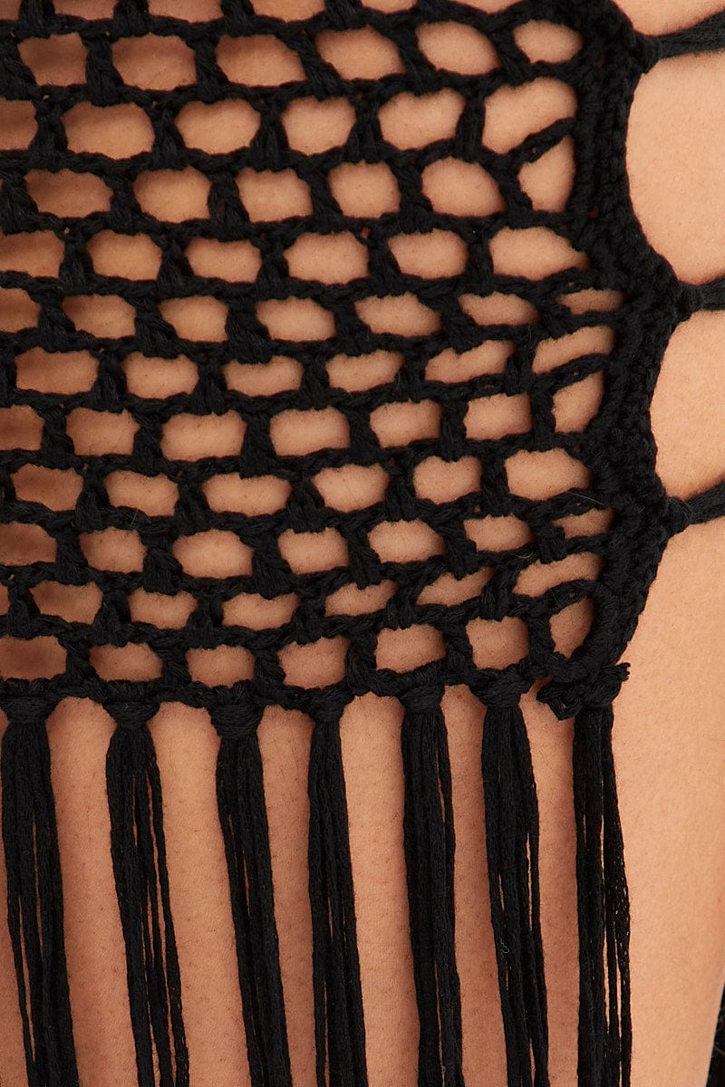 Black Crochet Beach Skirt - Boho Summer Skirt for Women | Perfect for Beach Vacations, Pool Parties & Tropical Getaways