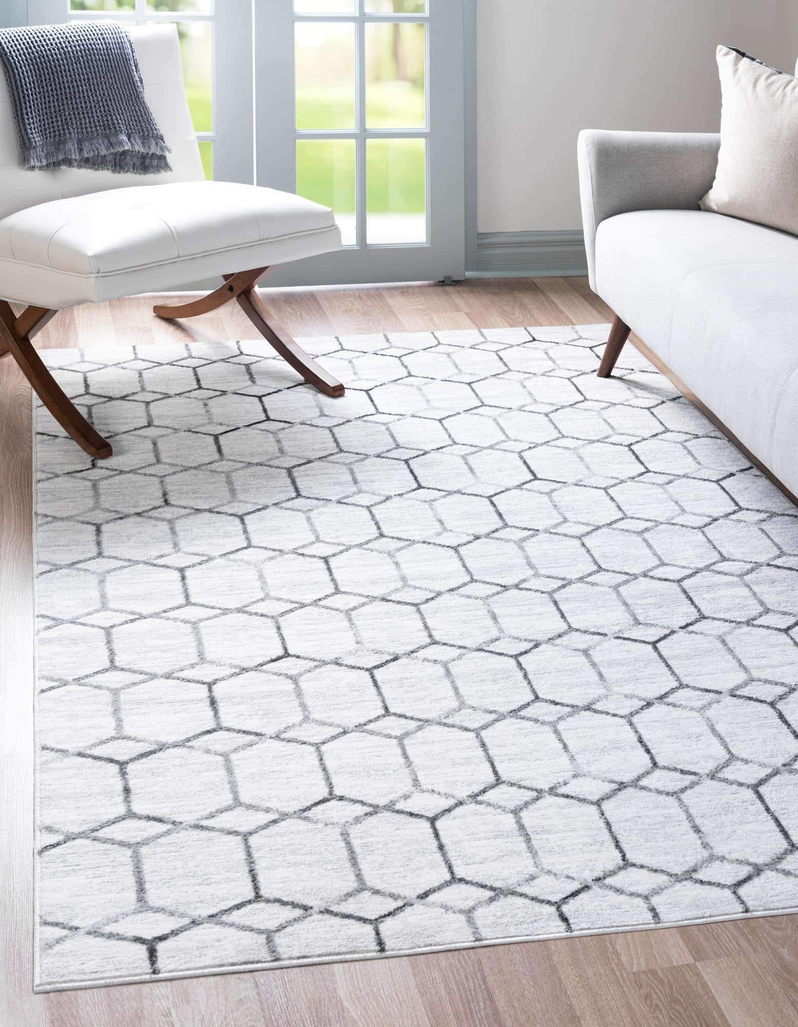 Unique Loom Matrix Trellis Collection Area Rug - 9'10