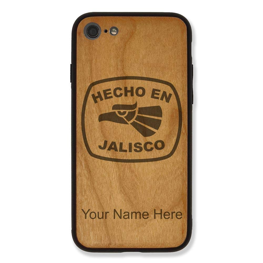 Premium Wooden Phone Case Compatible with iPhone 7 & iPhone 8 - Handcrafted Cherry Wood with Custom Engraving - Perfect for Everyday Protection & Unique Gift Giving