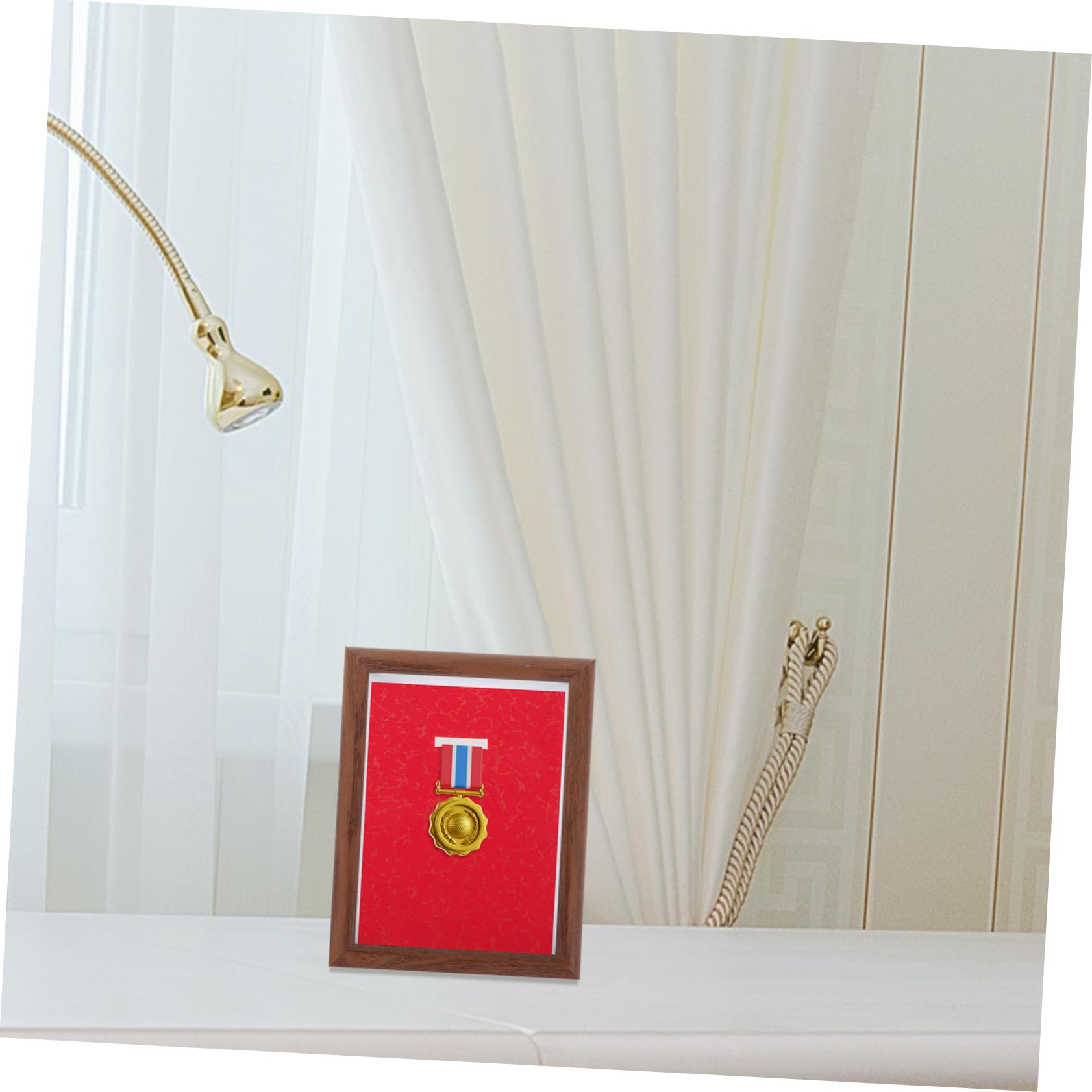 Premium Wooden Medal Display Case - Sports Award Holder & Photo Frame for Trophies, Badges, and Ribbons - Perfect for Showcasing Achievements in Home, Office, or Gym Decor
