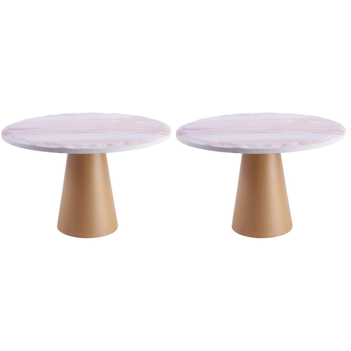 Bestoyard 2-Piece Porcelain Cake Stand Set - Elegant Round Ceramic Dessert Stand for Birthday Parties, Weddings & Tea Time - Decorative Serving Tray for Cakes, Pastries & Treats