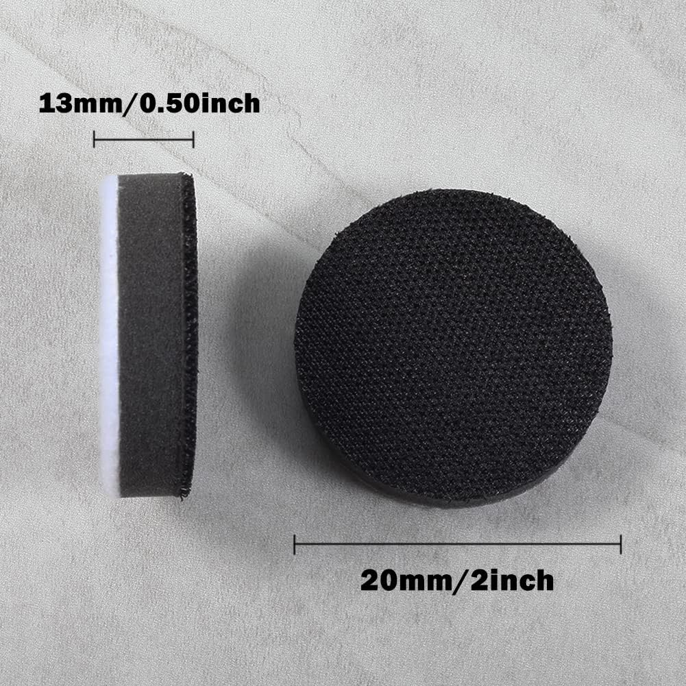 SPEEDWOX 2 Inch Hook and Loop Soft Sponge Cushion Buffer Pads - 5 Pack Foam Sanding Sponges with Hook & Loop Backing for Polishing, Buffering & Smoothing Surfaces - Perfect for Woodworking, Auto Detailing & DIY Home Projects