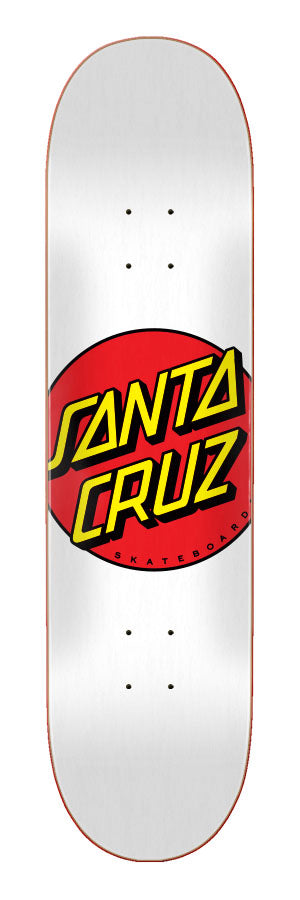 Santa Cruz Classic Dot Skateboard Deck - White | 8.0