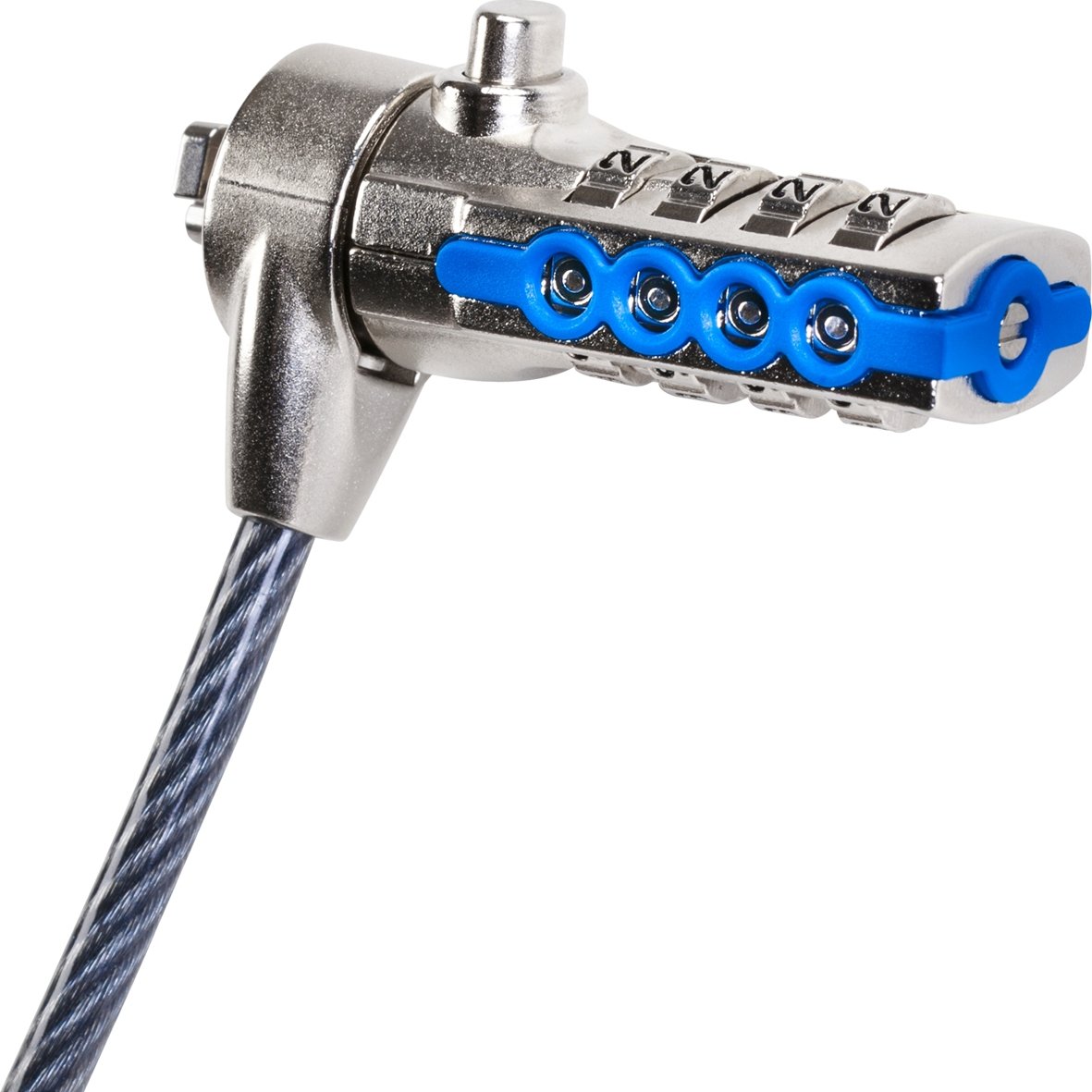 Targus DEFCON T-Lock Resettable Combination Cable Lock for Laptop & Desktop Security - 4-Digit Resettable Code, Anti-Theft Protection for Computers, Monitors & Office Equipment (PA410E) - Perfect for Travel, Work & Public Spaces