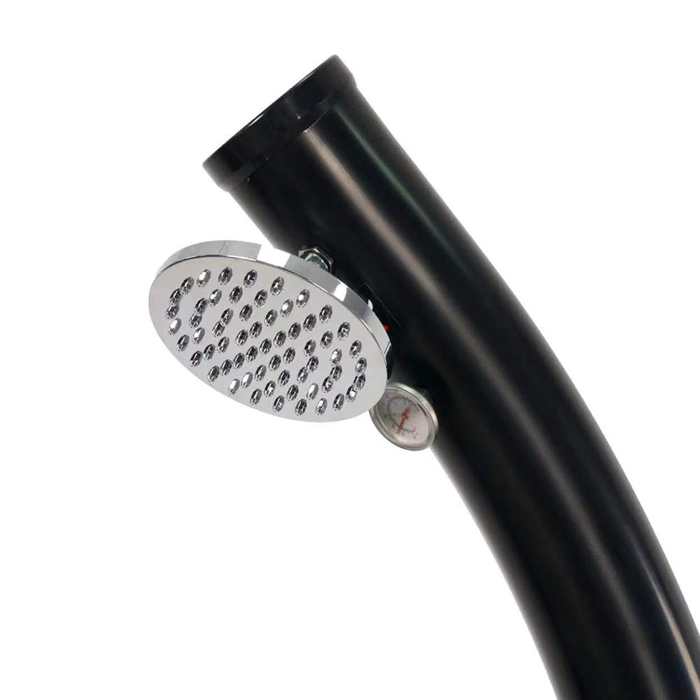 5.3 Gallon Solar Outdoor Shower with 360° Swivel Head - Freestanding 7.2FT Garden Shower with Temperature Control & Foot Wash - Perfect for Poolside, Backyard, Beach, and Camping Use