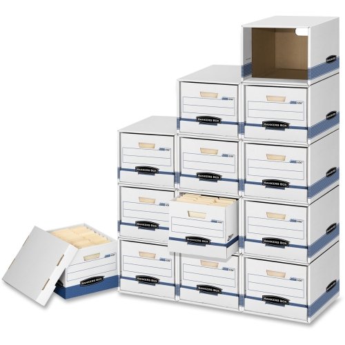 Bankers Box File Storage Cube Box Shell - Letter Size Document Organizer for Office, Home, and School Use