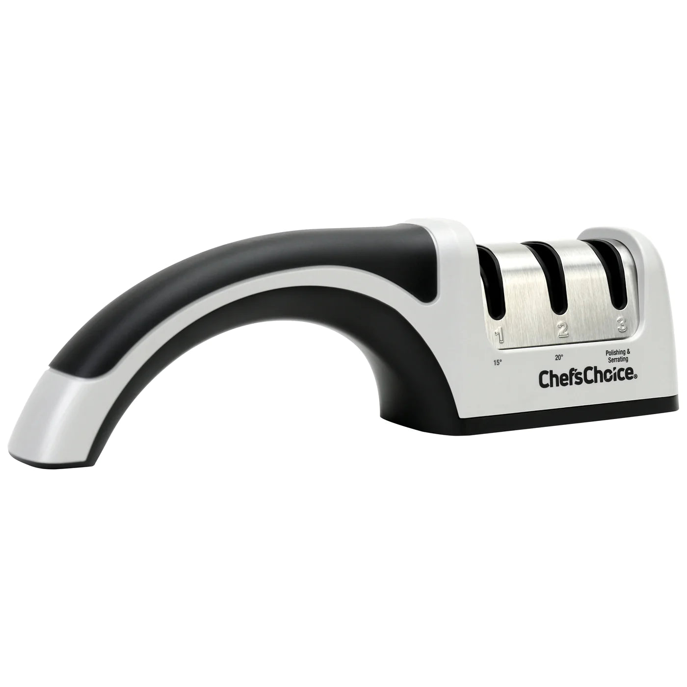 Chef'sChoice AngleSelect Professional Manual Knife Sharpener - Silver/Black | Precision Kitchen Tool for Sharpening Chef Knives, Hunting Knives & Kitchen Cutlery | Perfect for Home Cooks & Professional Chefs