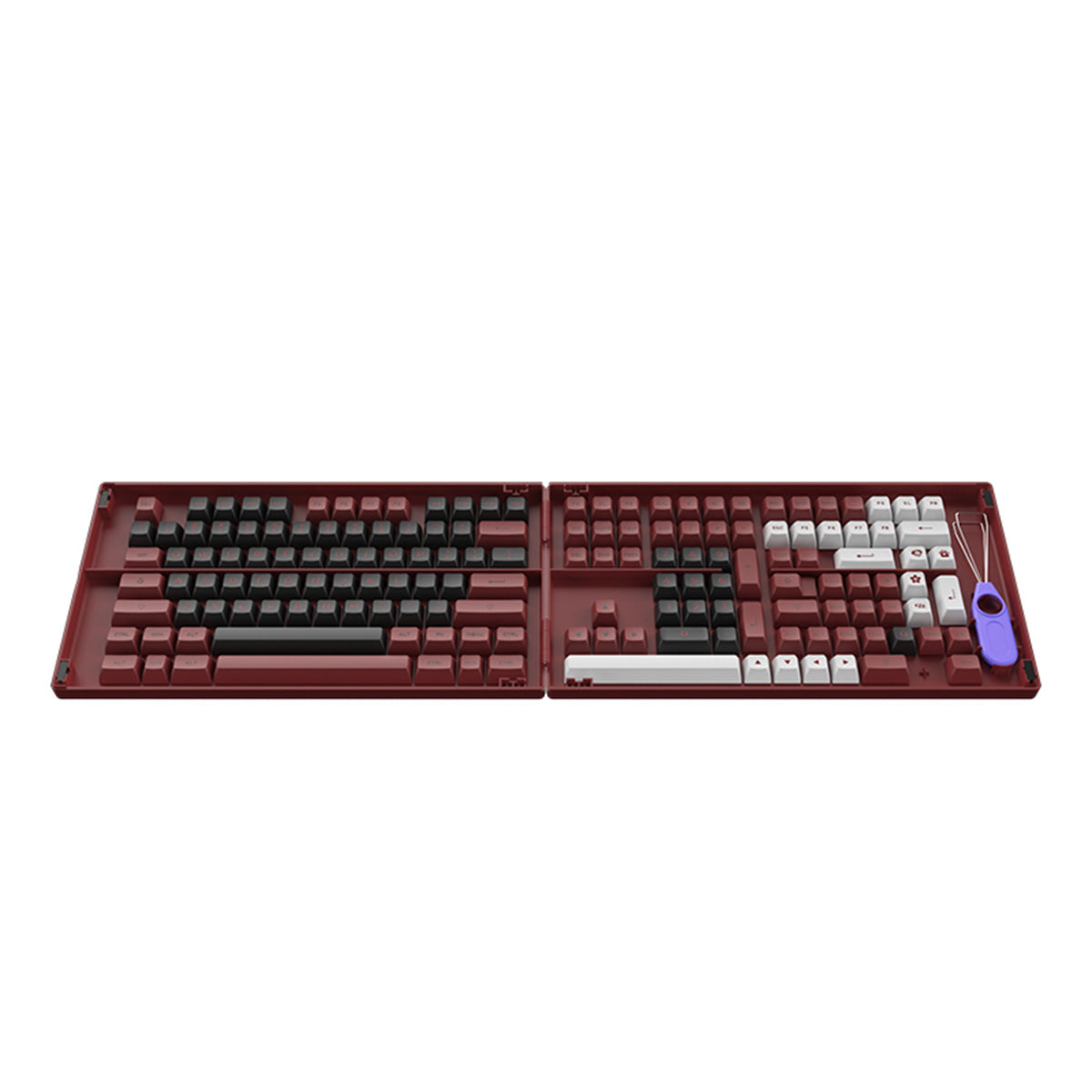 Akko Bred Fullset PBT Doubleshot ASA Profile 158-Piece Keycaps - Perfect for Mechanical Keyboards, Gaming & Typing