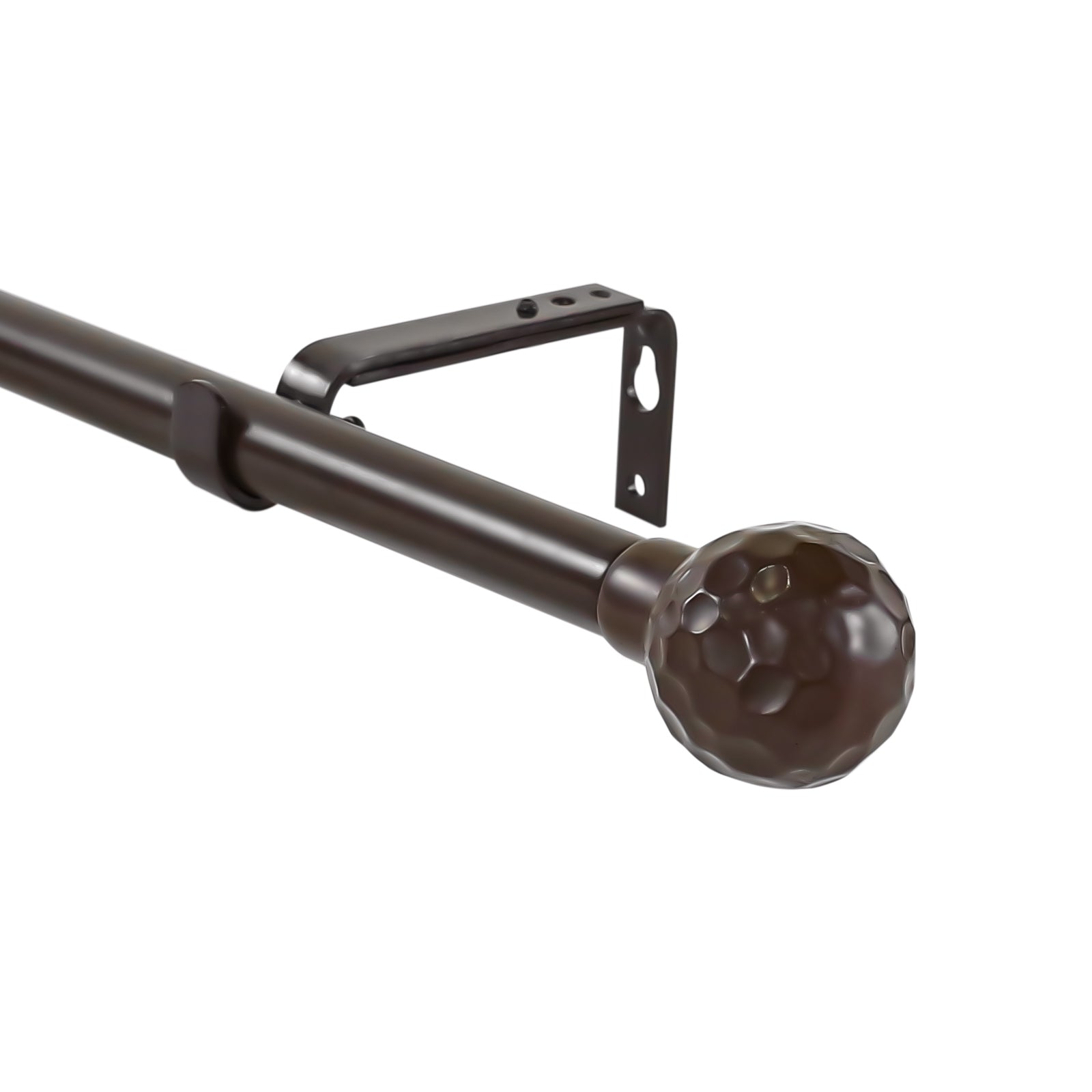 Urbanest Classic Forged Iron Hammered Ball Window Drapery Rod Set - Heavy Duty Curtain Rod for Living Room, Bedroom & Dorm Decor