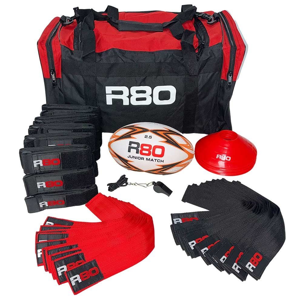 R80 Junior Rippa Rugby Game Sets for 15 Player Teams - Perfect for Youth Rugby Training, School Sports & Team Building Activities