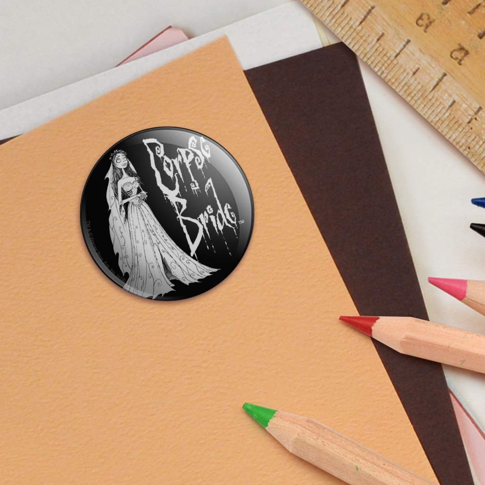Corpse Bride Logo and Silhouette Puffy Bubble Dome Stickers for Scrapbooking, Junk Journaling, DIY Crafts - Perfect for Halloween Decorations and Themed Parties