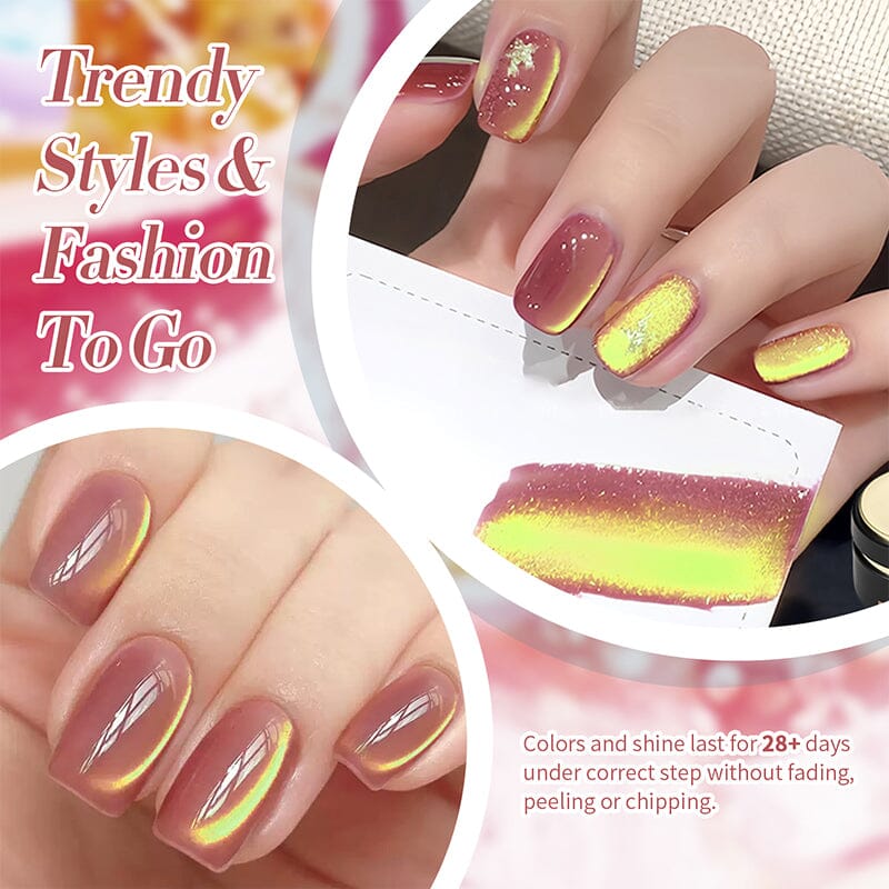 Yellow Cat Magnetic Gel Polish MY296 Passion Fruit 10ml - Long Lasting Nail Art for Manicure & Pedicure - Perfect for Salon, Home Use & Special Occasions