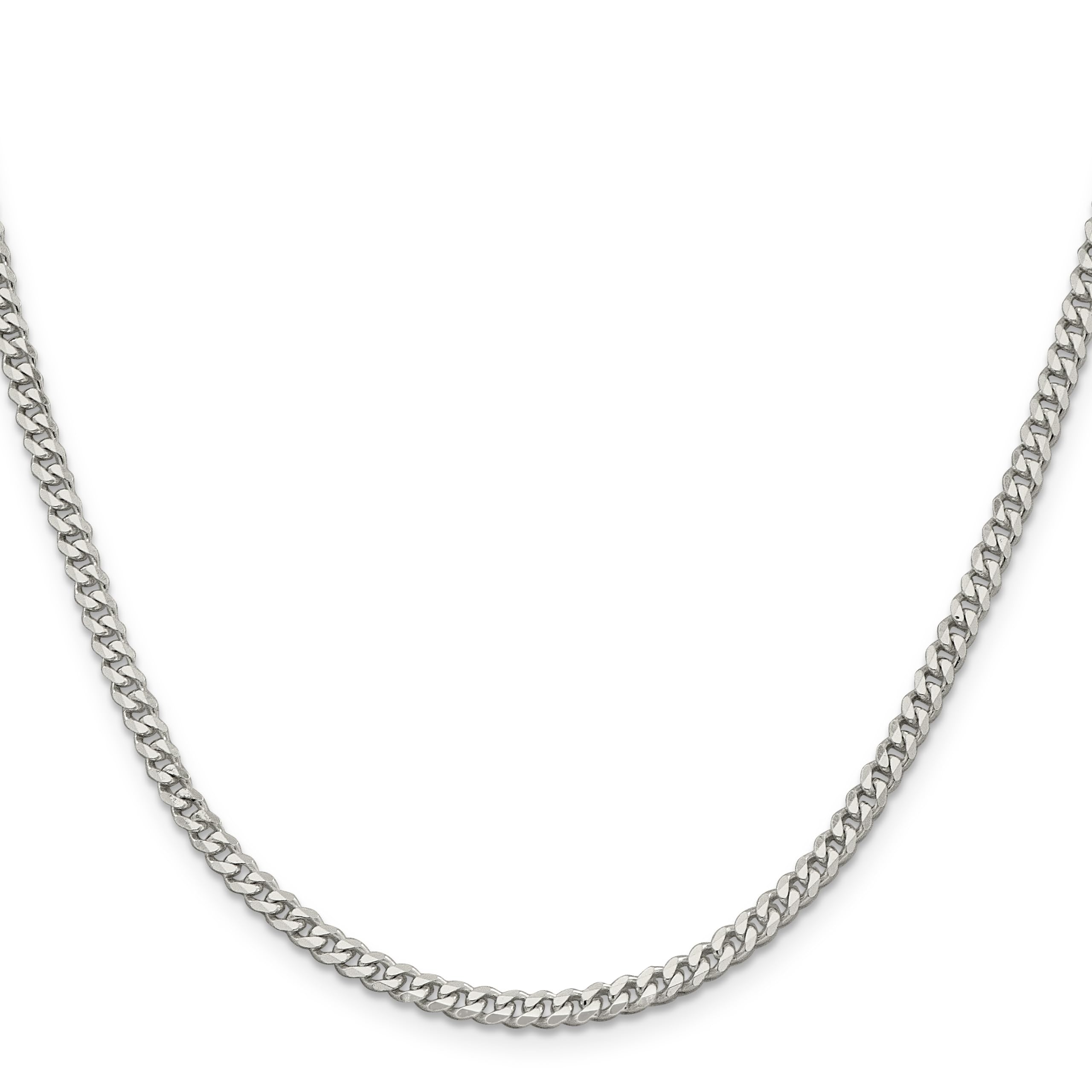 IceCarats 925 Sterling Silver 3.5mm Curb Link Chain Necklace for Women - Dainty Layered Jewelry Gift for Birthday, Anniversary & Everyday Wear