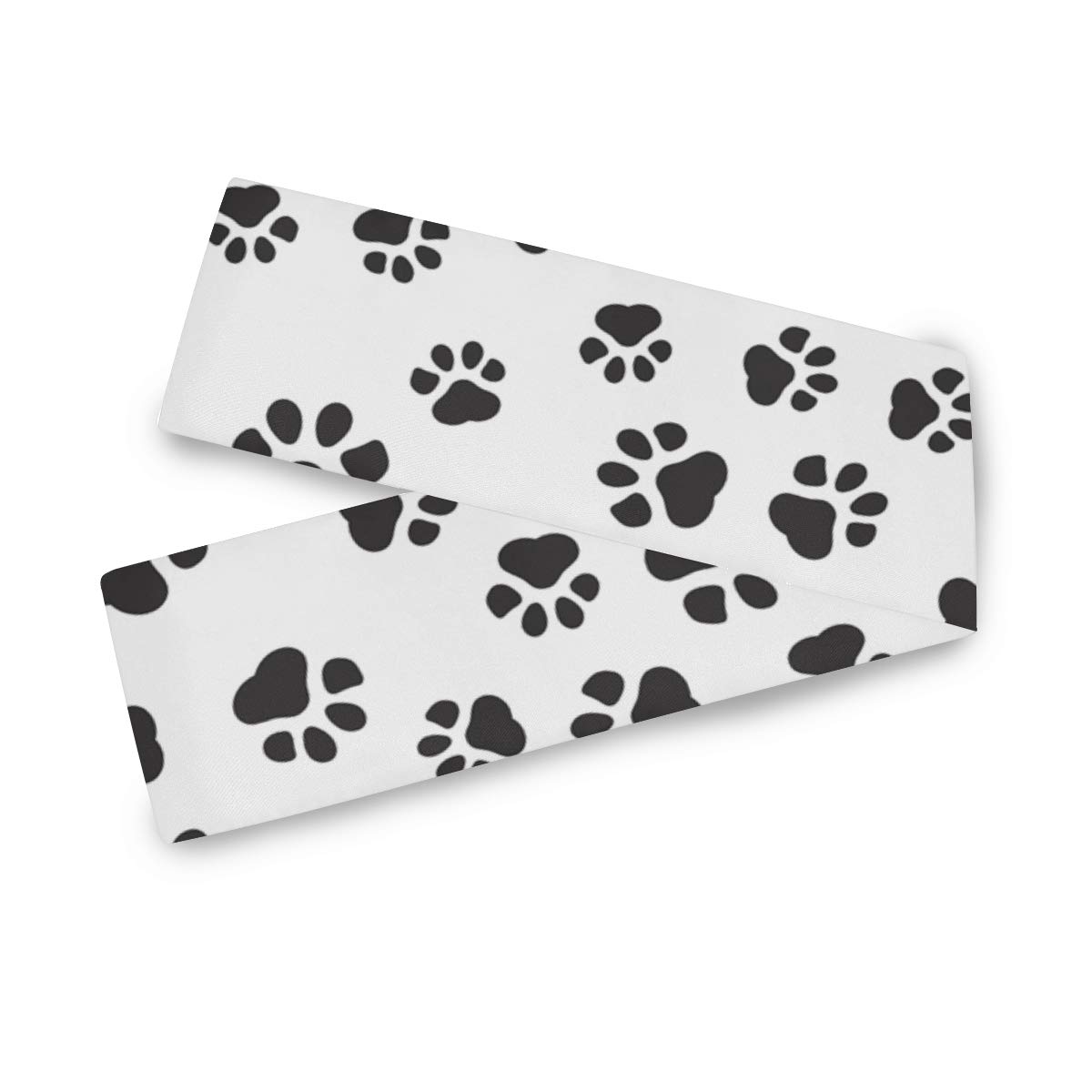 Blueangle Black Paw Print Table Runner - 13 x 70 Inch Washable Dining Table Cloth for Living Room, Kitchen, Party Decor | Pet-Friendly Home Decor