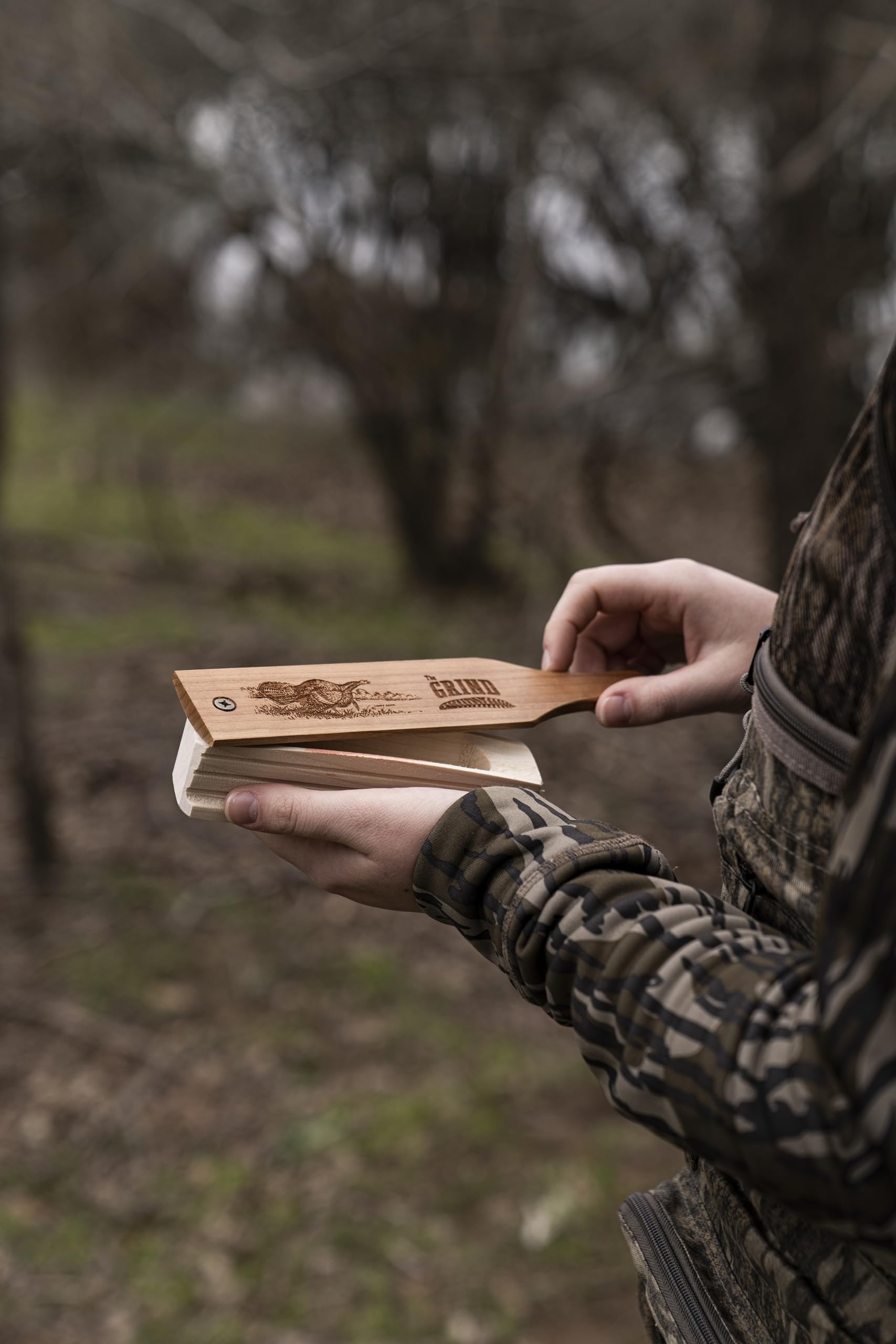 Premium Wooden Turkey Box Calls - The Grind Box Calls for Novice & Pro Hunters | Durable, Multiple Sizes & Designs | Perfect for Hunting, Training & Outdoor Adventures
