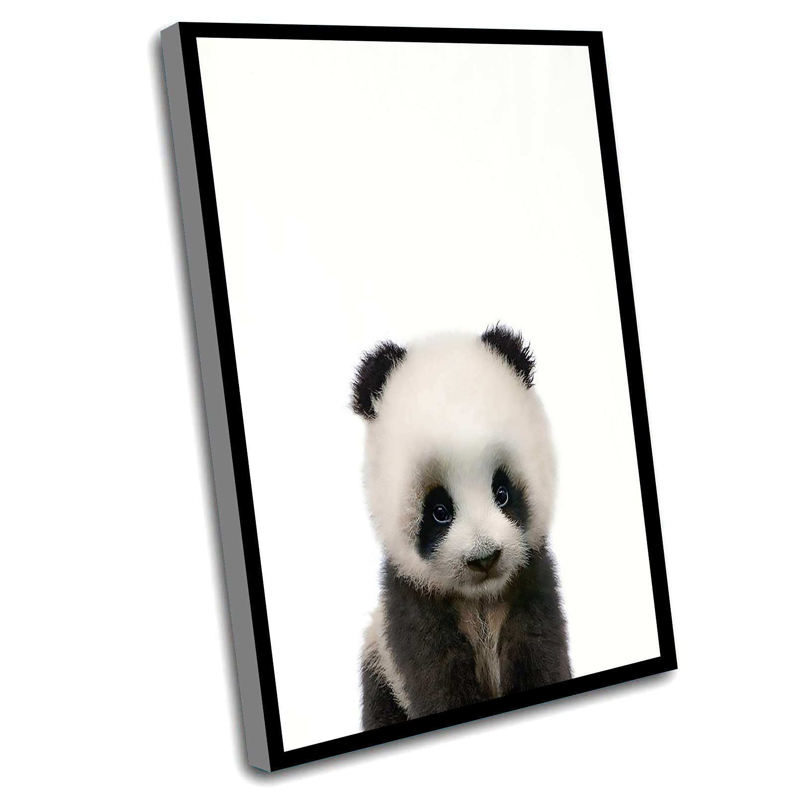 Baby Panda Print Wall Art - Nursery & Bathroom Decor, 16x24 Inch Framed