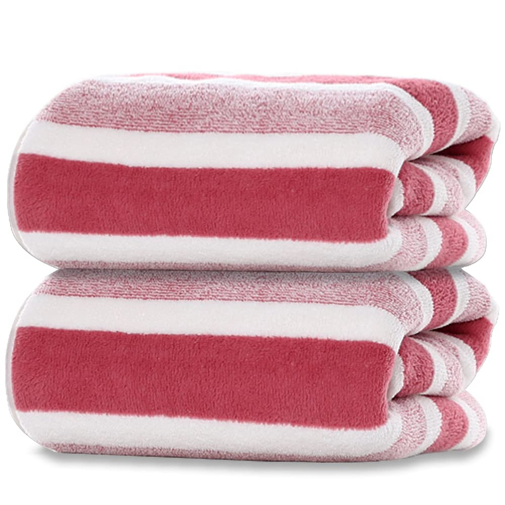SOFTBATFY Microfiber Bath Towels - 2 Pack Ultra Soft, Highly Absorbent & Quick Dry Towels for Travel, Gym, Yoga & Beach (28x55 Inches, Pink) | Lightweight & Fluffy for Swimming, Spa & Everyday Use