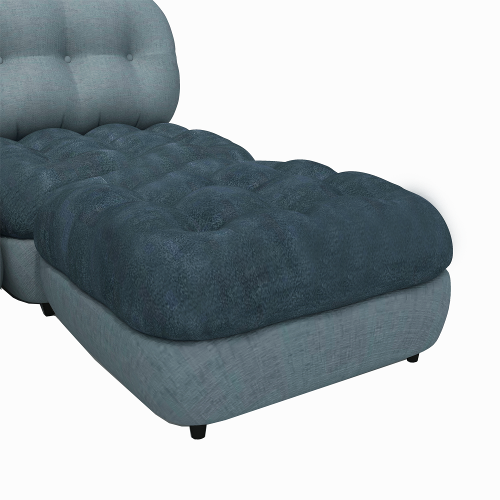 Marlow 3-Seater Modular Sofa with Ottoman - Modern Sectional Couch for Living Room, Lounge & Home Theater - Comfortable & Stylish Furniture for Small Spaces