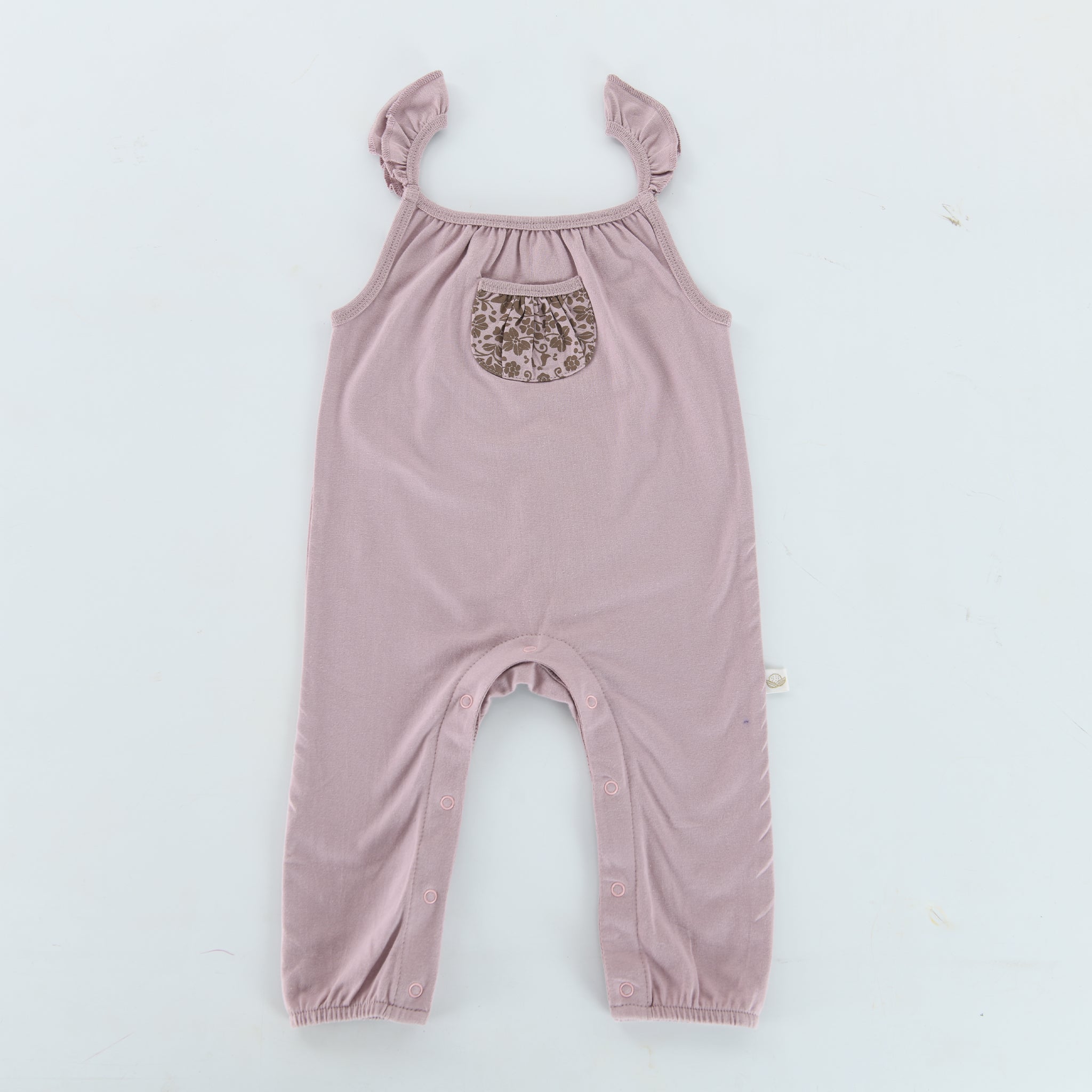 Organic Pocket Tank Jumpsuit for Women - Comfortable Wood Rose Romper - Perfect for Summer Outfits, Beach Wear & Casual Style
