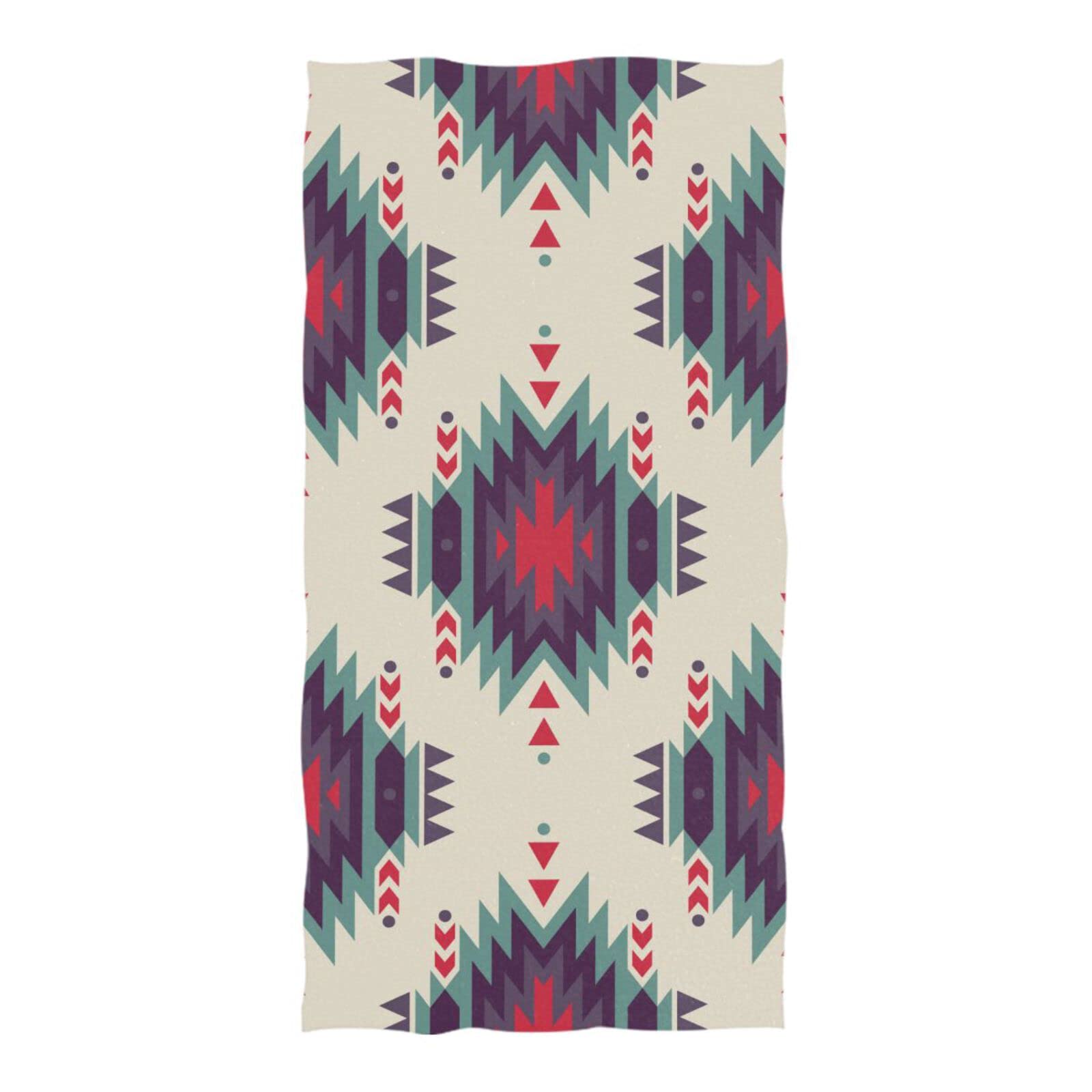 Premium Oversized Microfiber Beach Towel 74x37 Inches - Quick Dry, Sand-Free, Soft & Lightweight for Adults - American Indian Motif Design - Perfect for Beach, Pool, Camping, Picnic & Sports Activities