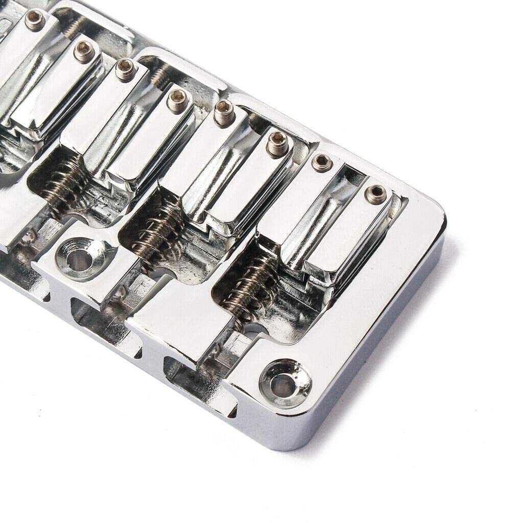 6 String Chrome Bridge Wrench Screws for Electric Bass Guitar - Premium Guitar Saddle Parts & Replacement Hardware | Perfect for Guitar Repair, Maintenance & Setup