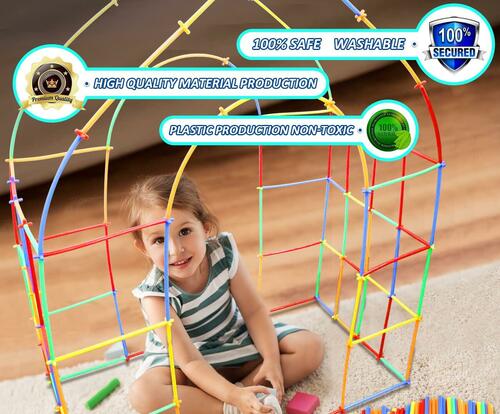 STEM Building Toys 600Pcs - Educational Construction Straw Set for Kids, Creative Engineering Learning Kit - Perfect for Classroom STEM Activities, Birthday Gifts & Family Bonding Time