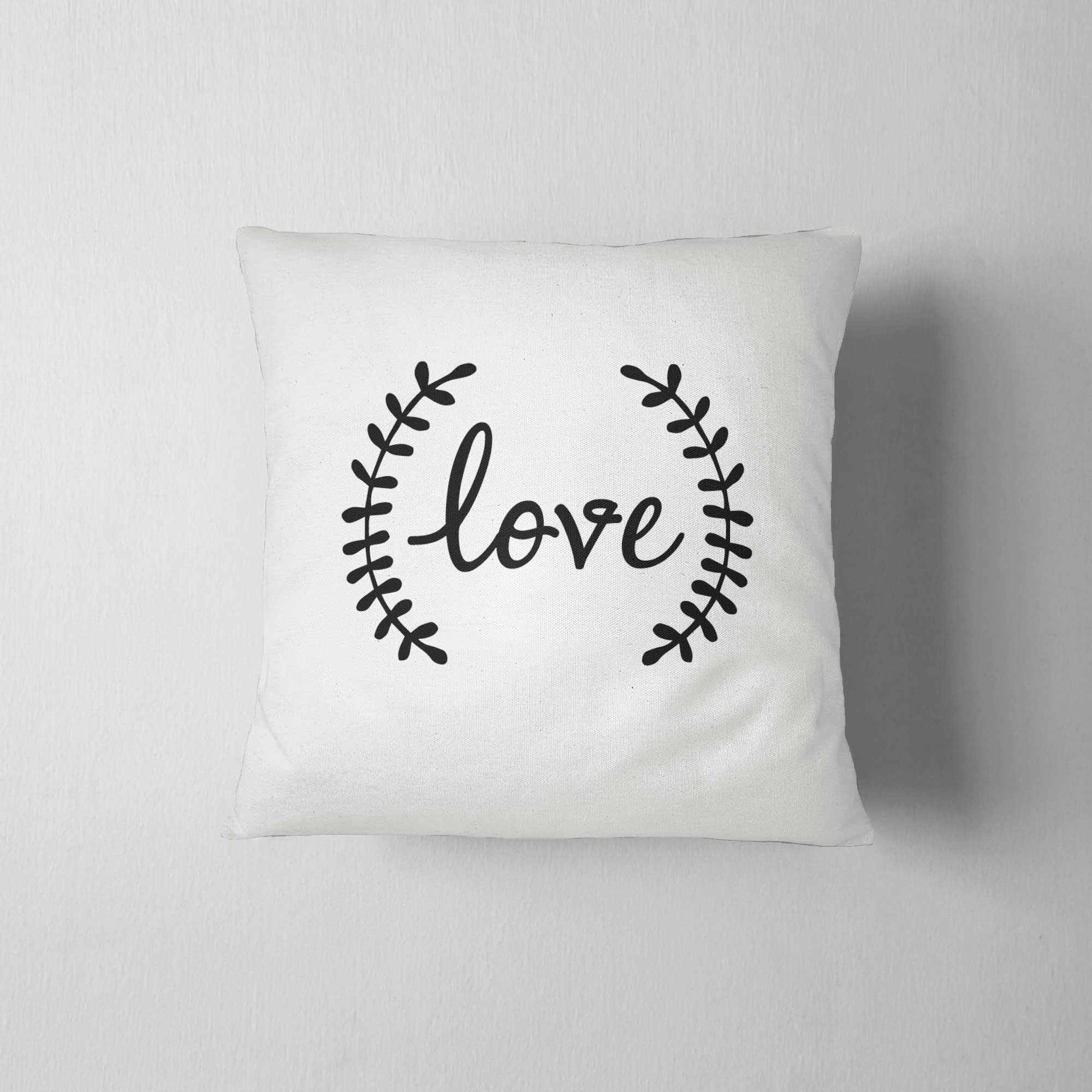 Love Pillow - Soft & Cozy Throw Pillow for College Dorm Decor, Outdoor Furniture & Rustic Home - Perfect for Lake House, Girl Boss Office & Cozy Living Room