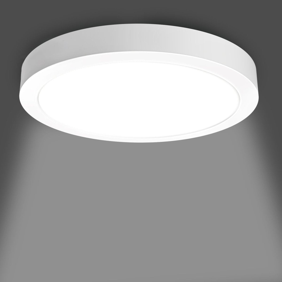 Depuley 24W/18W/12W Ultra-Thin Flush Mount LED Ceiling Light Fixture, Round Surface Mount Downlight for Closet, Bedroom, Kitchen, Dining Room, Kids Room & Dorm - 5000K Daylight White / 3000K Warm White - Energy Efficient Modern Lighting for Home & Office Spaces