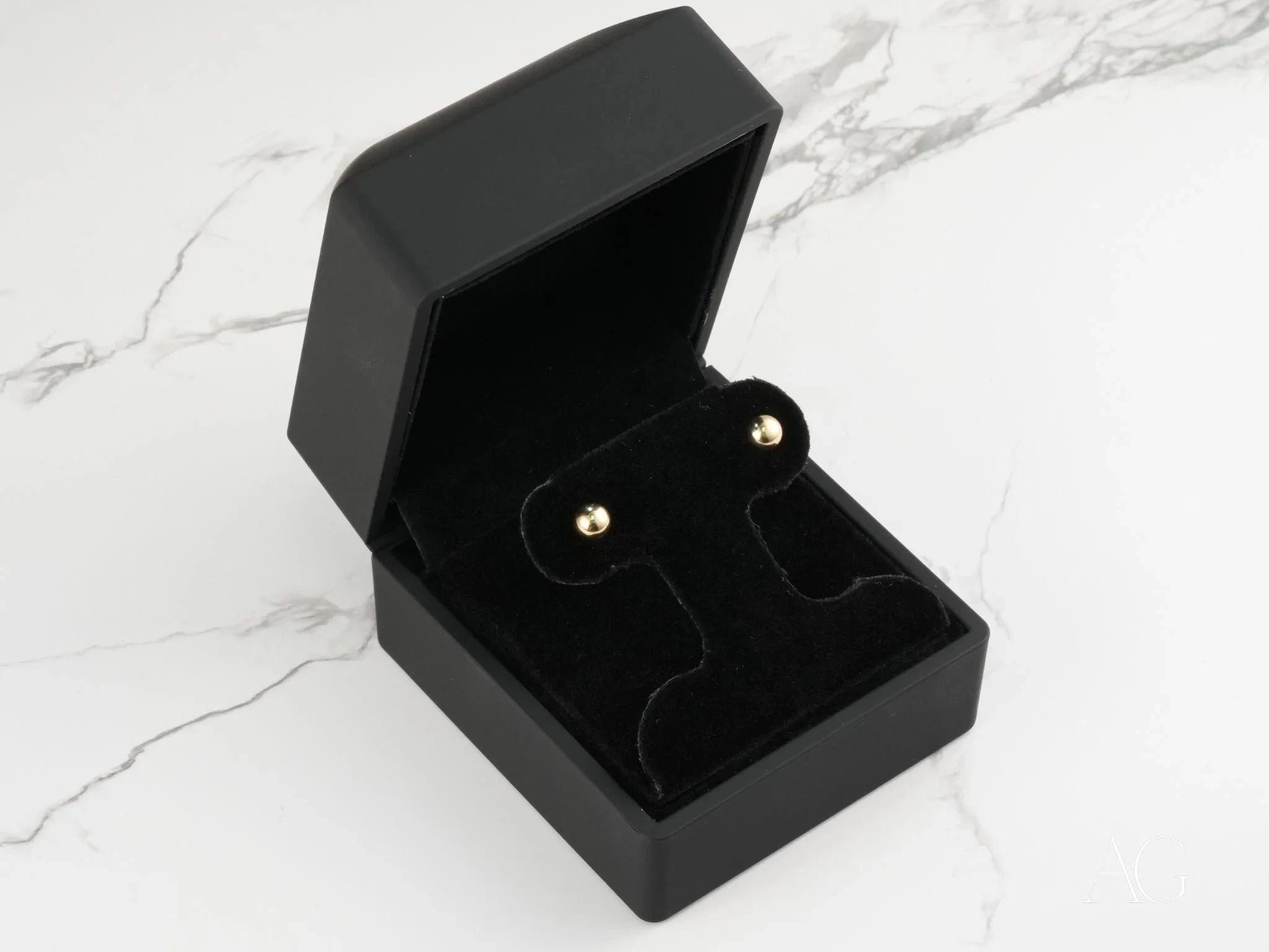 18K Gold Ball Stud Earrings - Classic Elegance Jewelry for Women, Perfect for Weddings, Parties & Everyday Wear