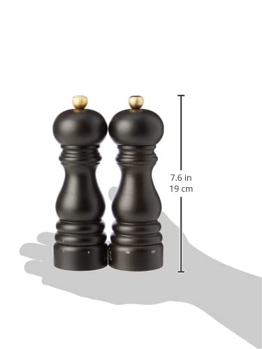 Peugeot Paris u'Select 7-Inch Pepper Mill and Salt Mill Set - Chocolate Finish | Premium Stainless Steel Grinder for Gourmet Cooking & Kitchen Use | Perfect for Home, Restaurant & Gift Giving
