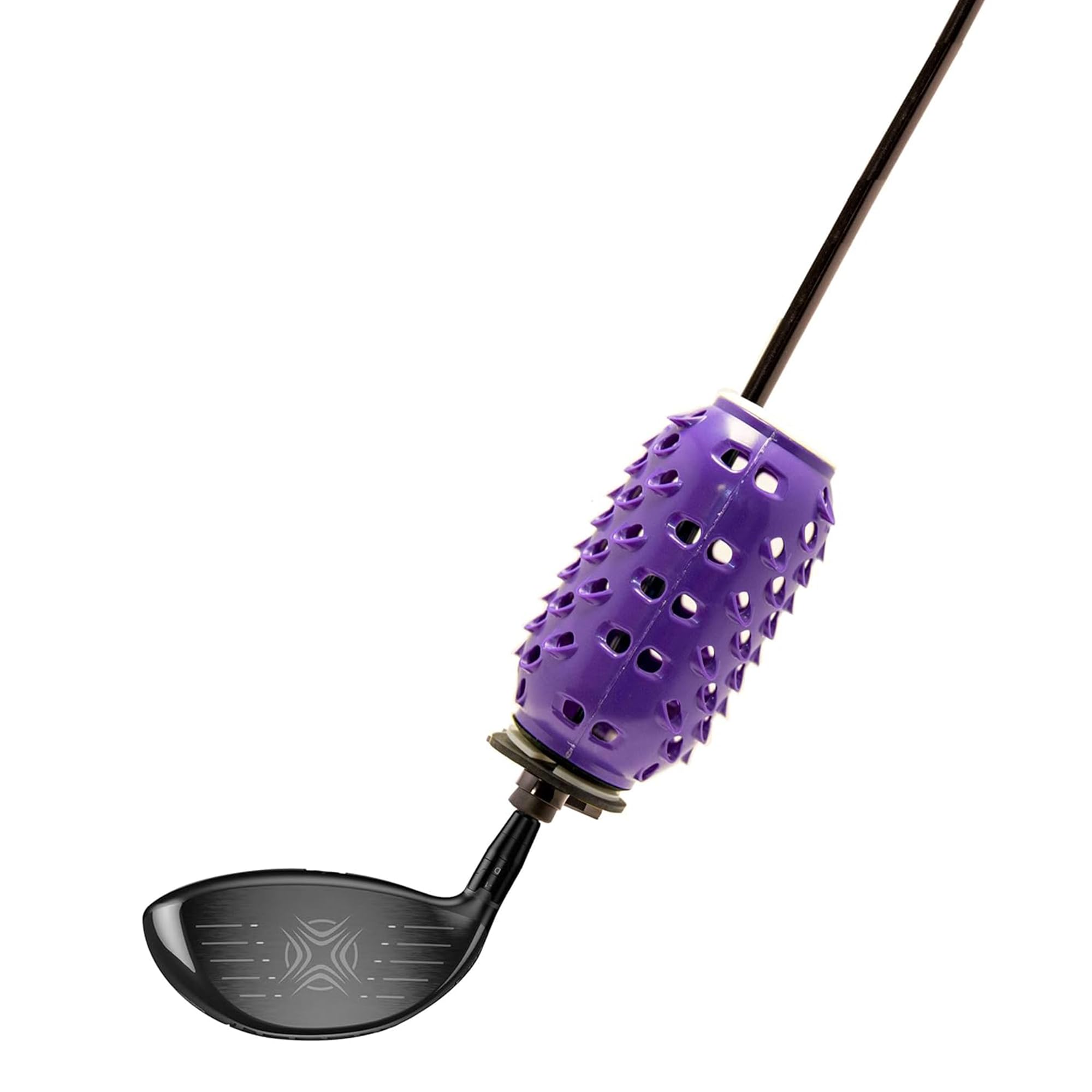Air Resistance Mini Pineapple Training Kit - Golf Swing Speed & Accuracy Trainer - Adjustable Warm-Up Equipment with No Added Weights (Purple) - Perfect for Driving Range Practice & Home Golf Training