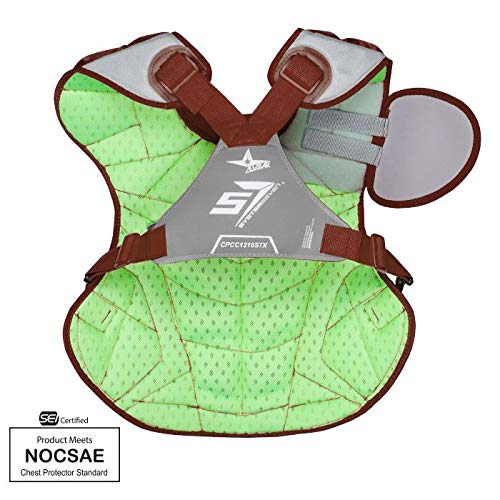 All-Star CPCC912S7XMA S7 Axis™ Youth Chest Protector - NOCSAE Certified for Baseball & Softball (Ages 9-12) - Lightweight Protection for Catchers & Infielders