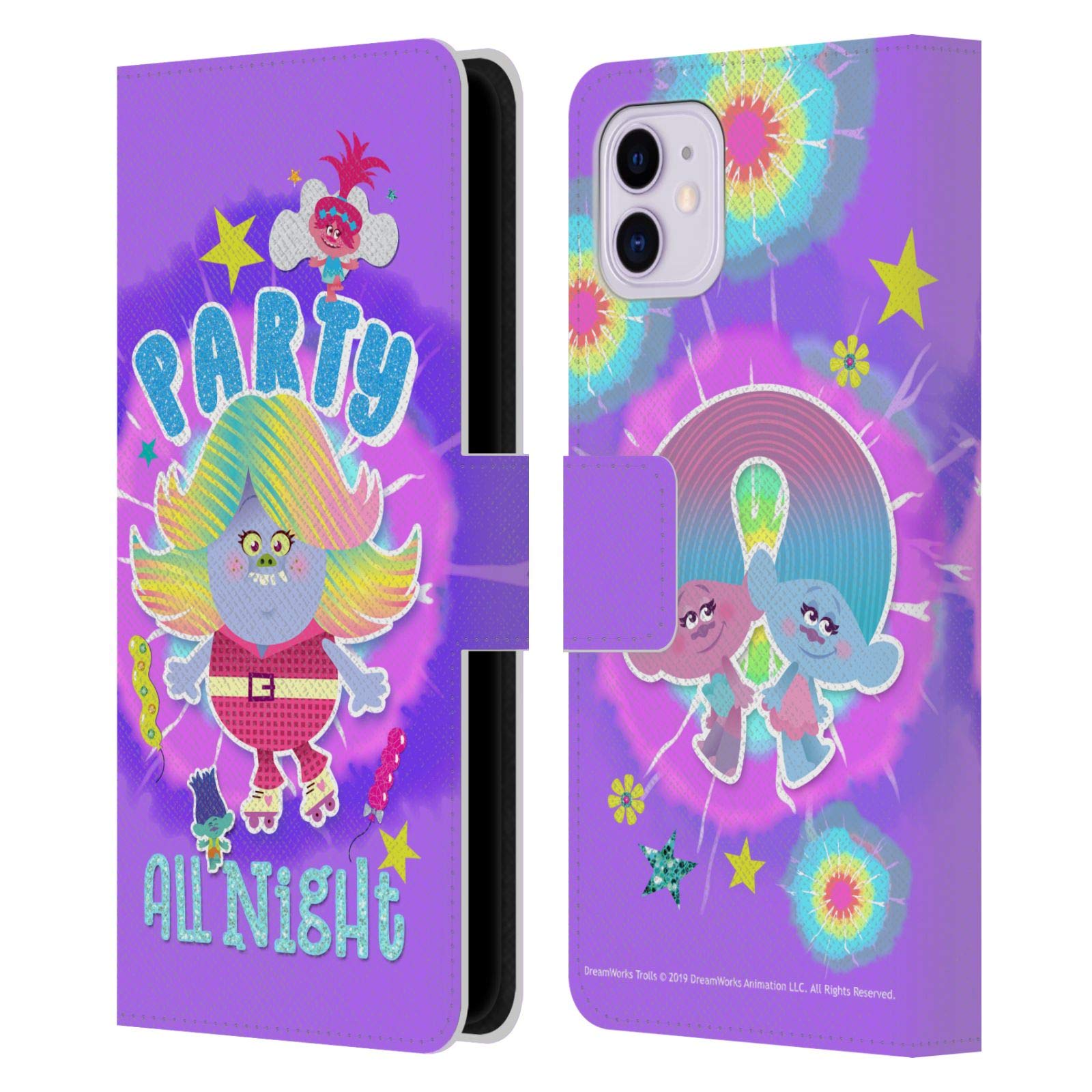 Official Trolls Bridget Leather Wallet Case for iPhone 11 - Licensed Book Style Phone Cover with Graphic Design | Perfect for Fans, Daily Use & Gift Giving