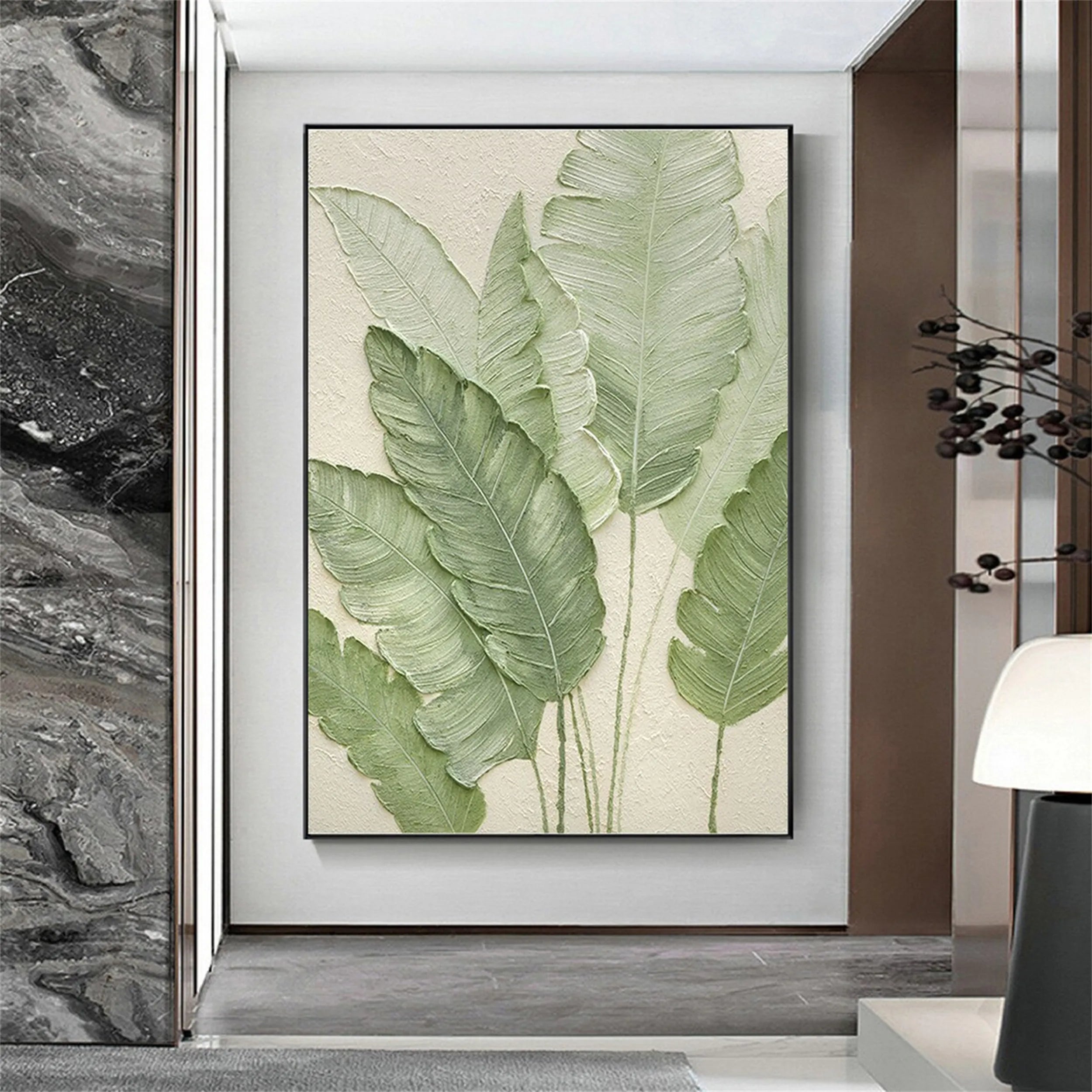 Blue & Green Abstract Art Print #BG050 - Modern Wall Decor for Living Room, Bedroom & Office