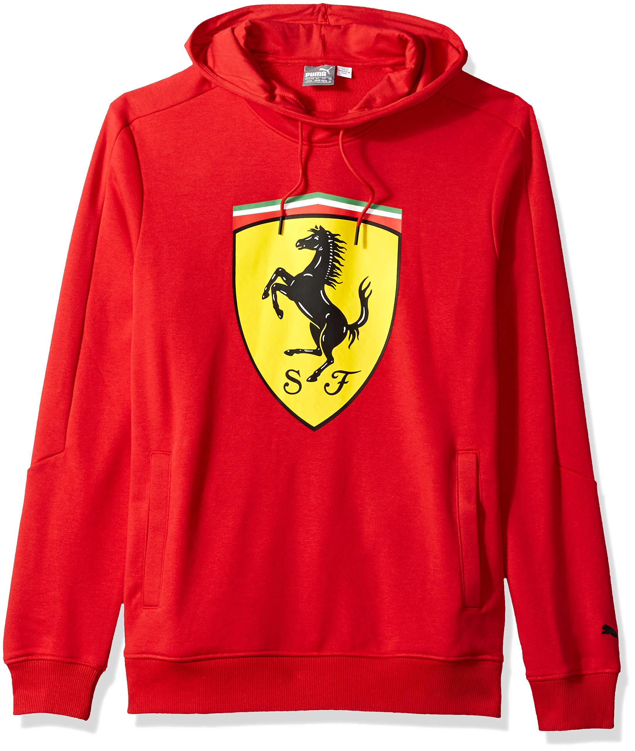 Motorsport Men's Ferrari Big Shield Pullover Hoodie - Comfortable Racing-Inspired Sweatshirt for Casual Wear & Car Enthusiasts