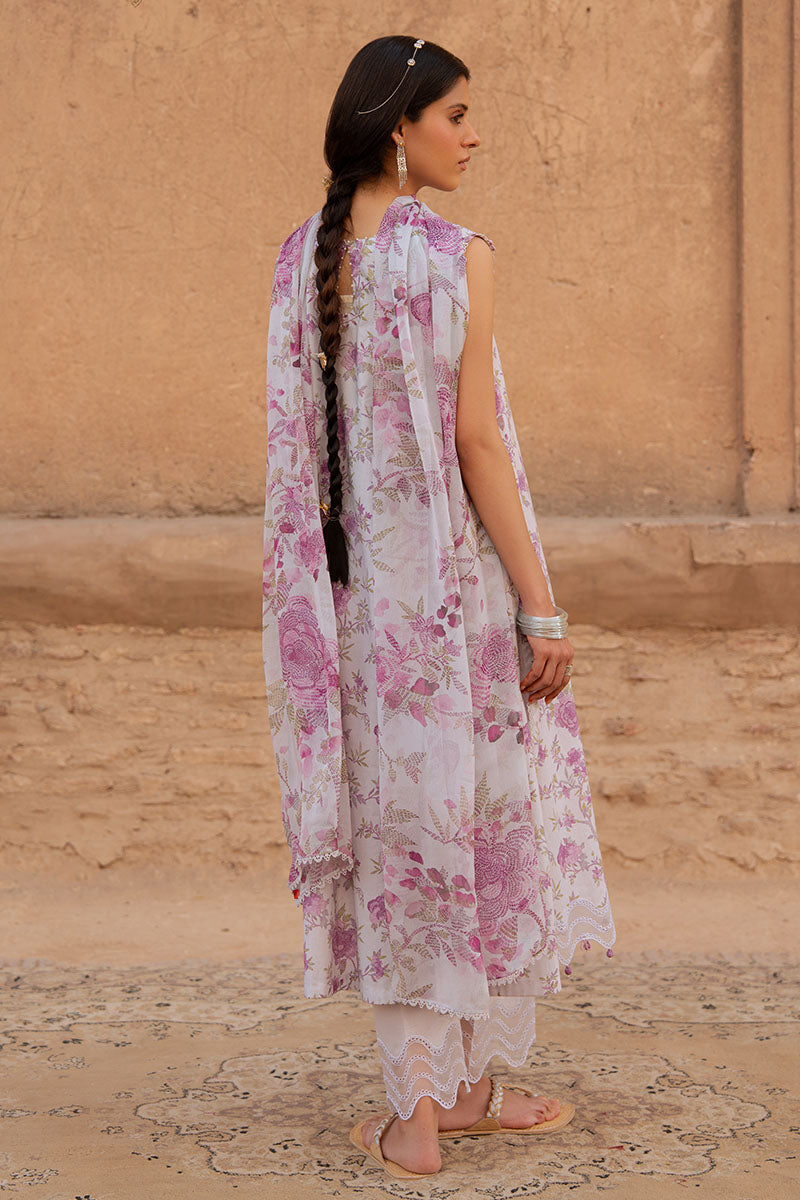 LILAC HINT 3-Piece Printed Lawn Suit for Women - Floral Summer Outfit - Perfect for Casual Wear, Parties & Outdoor Events