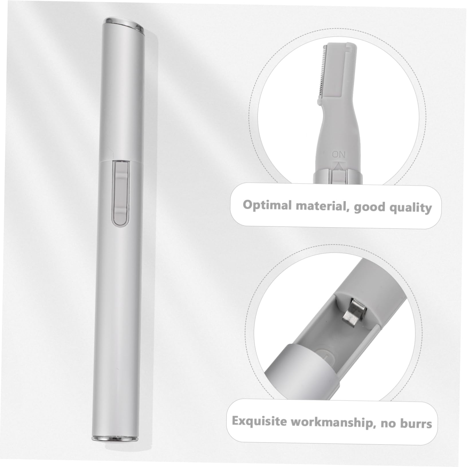 2 Pack Electric Eyebrow Trimmer & Shaver for Women & Men - Painless Facial Hair Remover, Nose Hair Trimmer, Beard Grooming Kit - Silver ABS (Perfect for Travel, Home & Salon Use)
