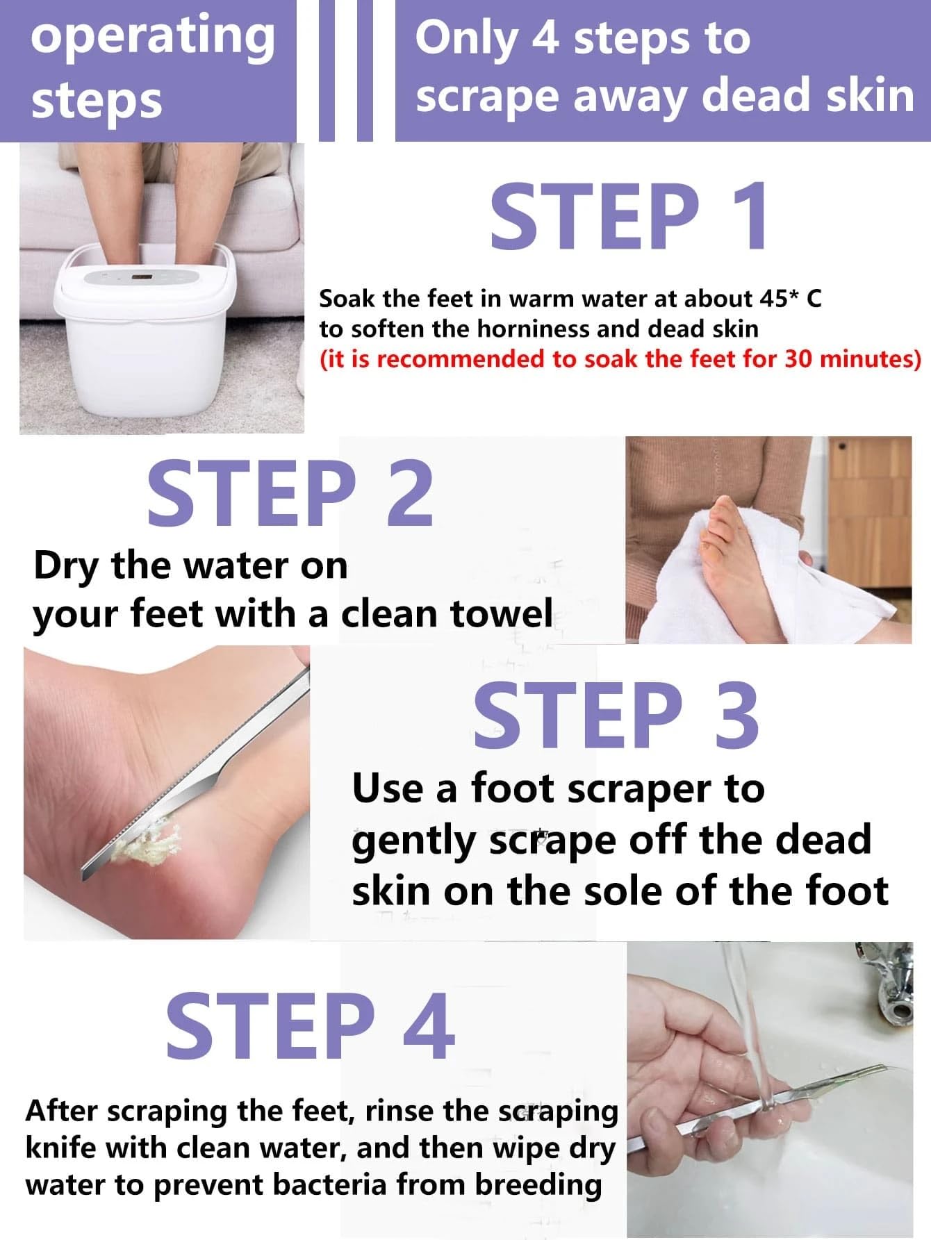 KLIFFOO Professional Pedicure Knife Set - 5-Piece Dead Skin & Callus Remover Kit with Sharp Blades for Feet Care, Ingrown Toenail Treatment, and Foot Repair - Perfect for Home Pedicures & Salon Foot Care