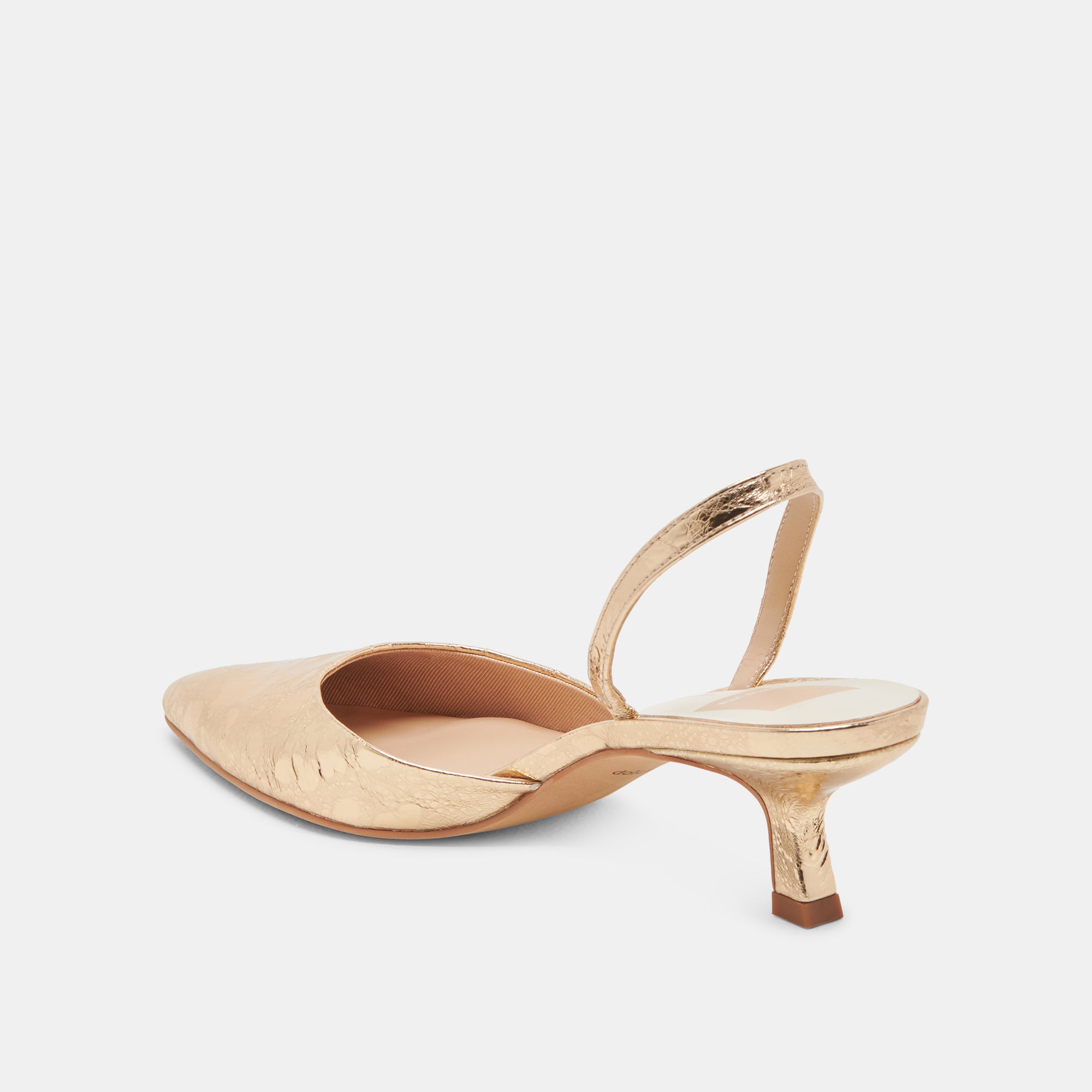 Distressed Leather CORSA Heels in Gold - Stylish Women's High Heels for Parties, Weddings & Evening Events