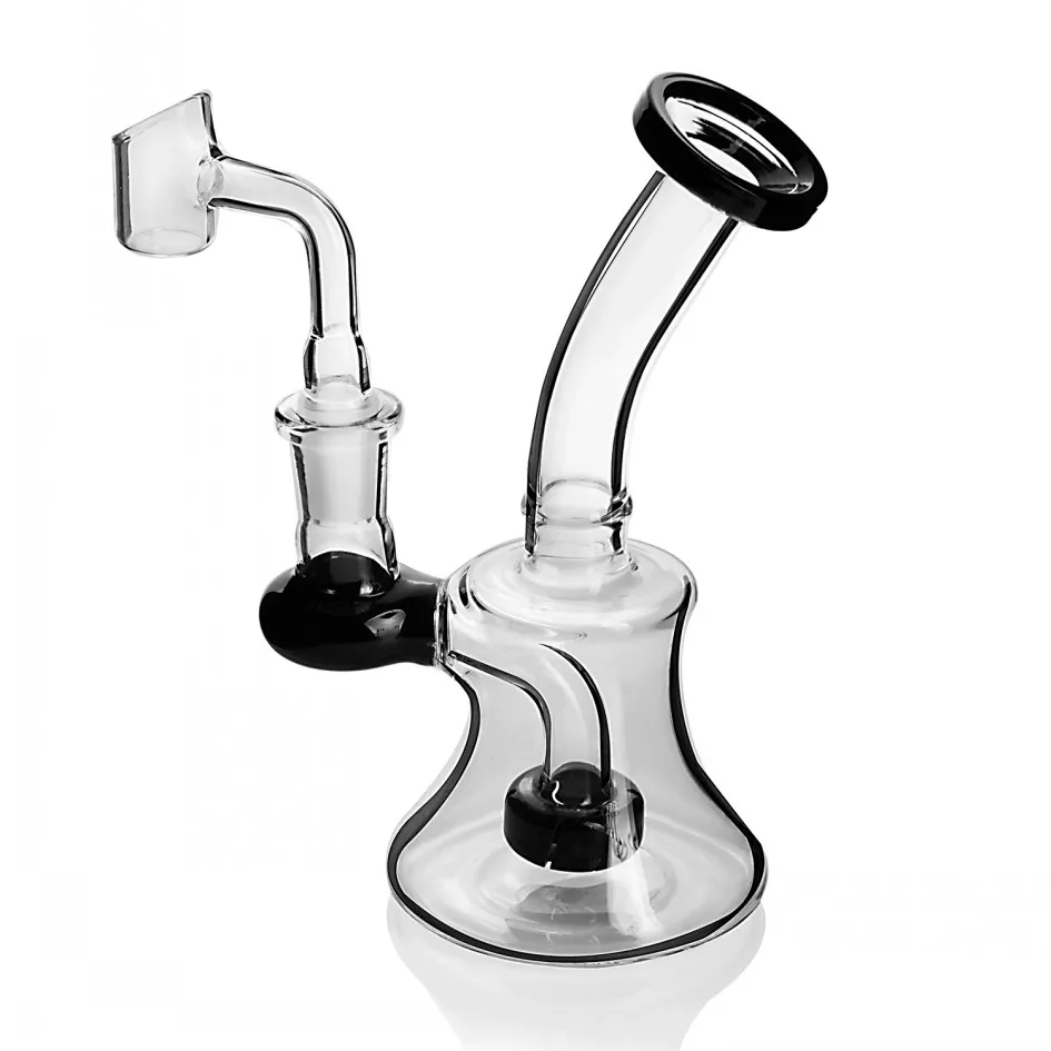 Premium Clear High Borosilicate Glass Mini Dab Rig - 14mm Bowl for Concentrates | Perfect for Home Use & Portable Dabbing Sessions