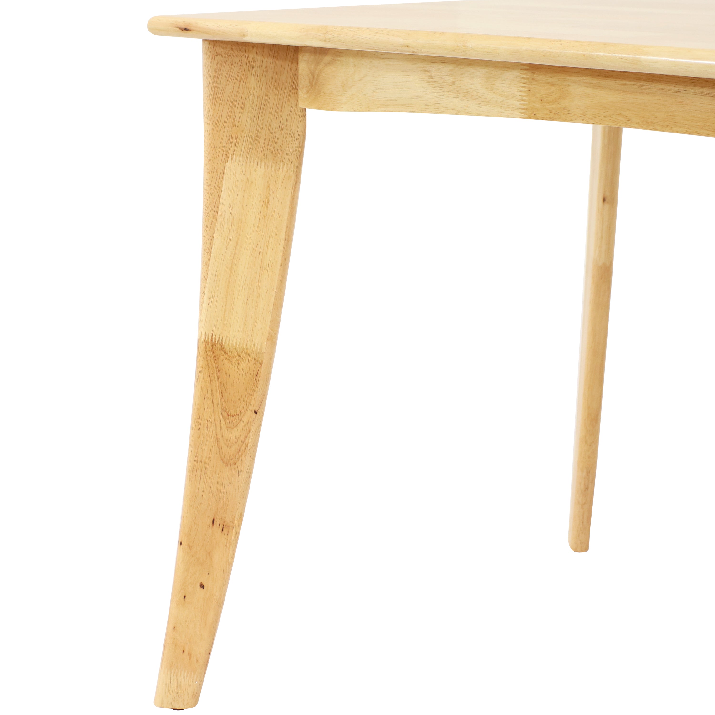 Sunnydaze James 4-Foot Mid Century Modern Dining Table - Natural Wood Finish - Perfect for Small Spaces, Dining Rooms & Kitchen Nooks