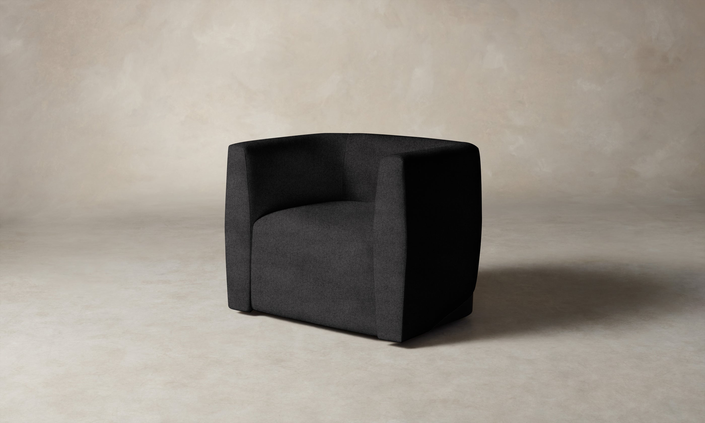 Henri Swivel Chair - Italian Brushed Wool Upholstery, 360-Degree Rotation, Modern Accent Chair for Living Room, Office or Lounge Area