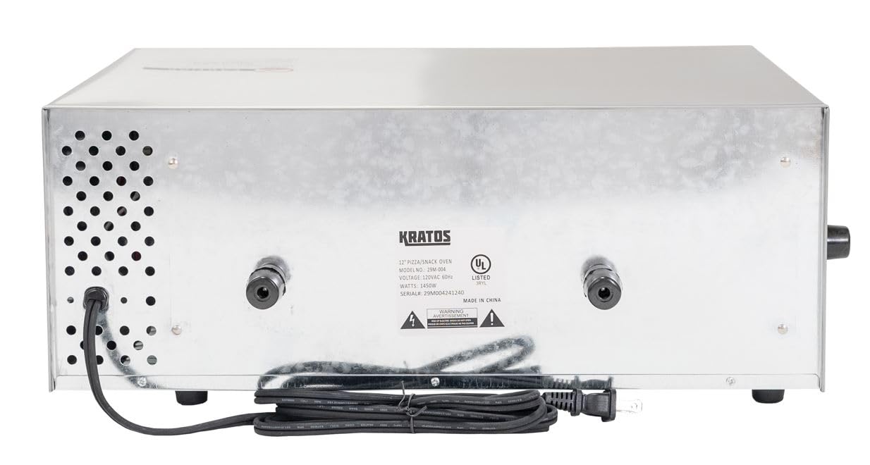 Commercial Countertop Pizza Oven - 1450W Stainless Steel Electric Pizza Maker with Timer for 12
